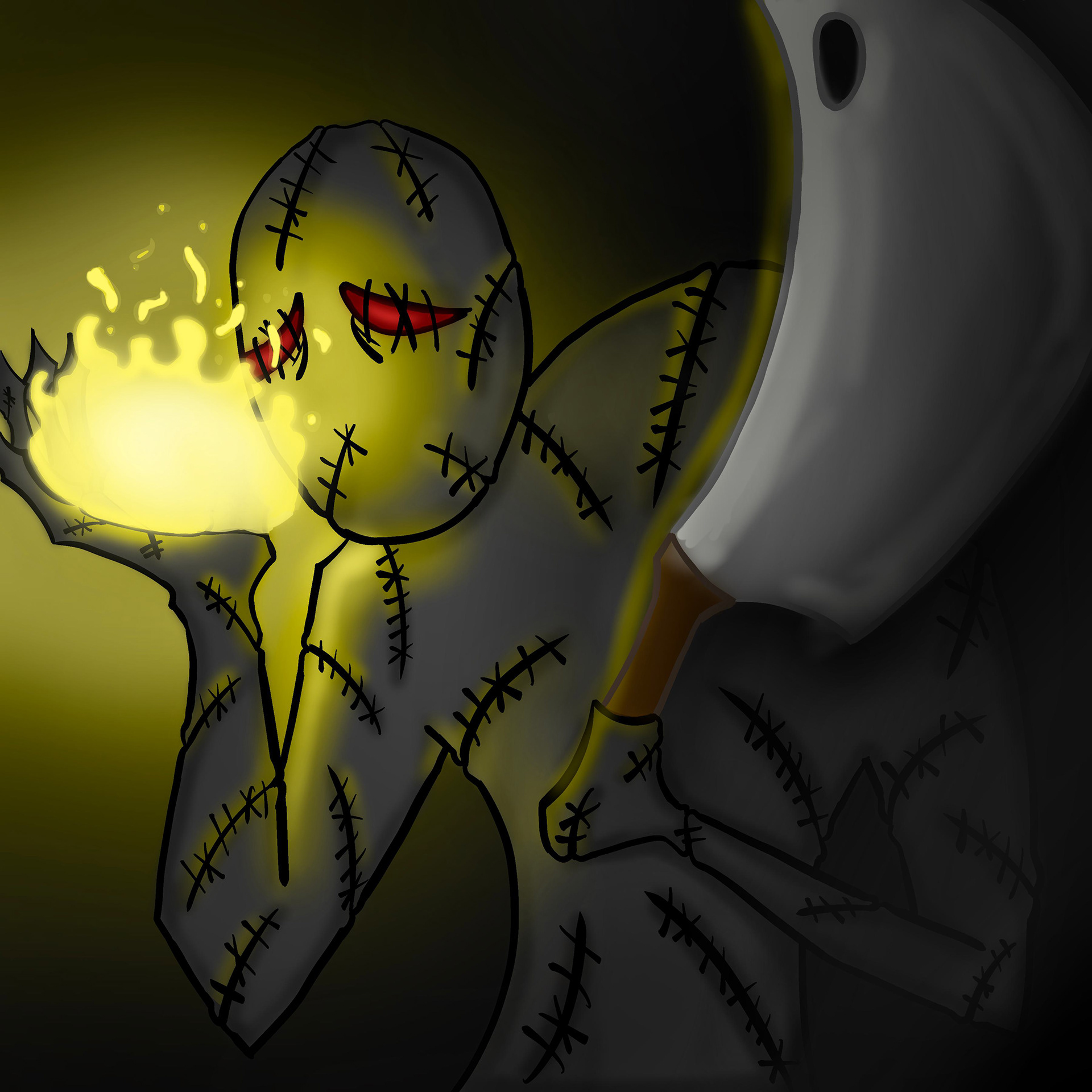Drawing inspired by the term "altschmerz"