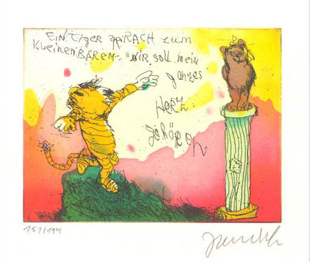 Ein Tiger sprach zum kleinen Bären, Dir soll mein ganzes Herz gehören