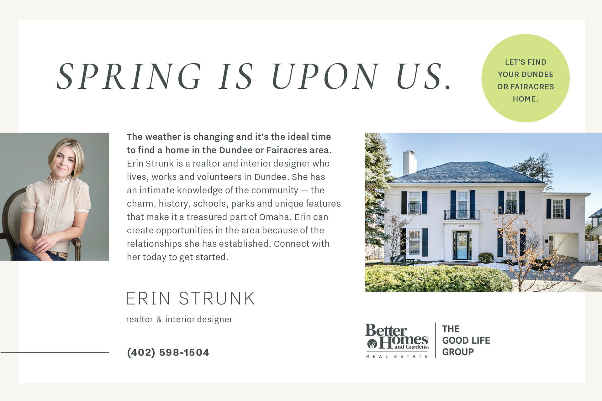 Spring is Upon Us Horizontal  Ad