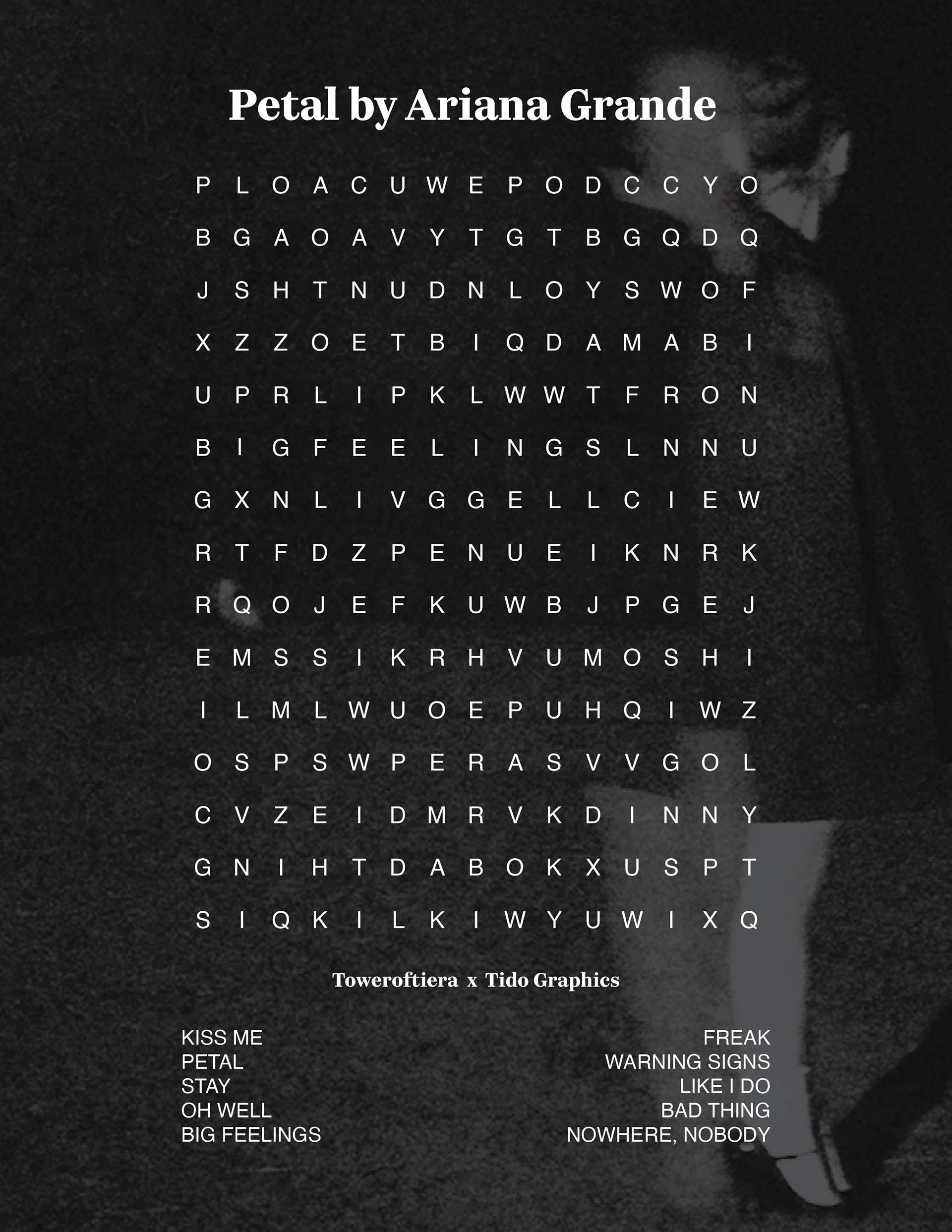 Petal Word Search Dark Version