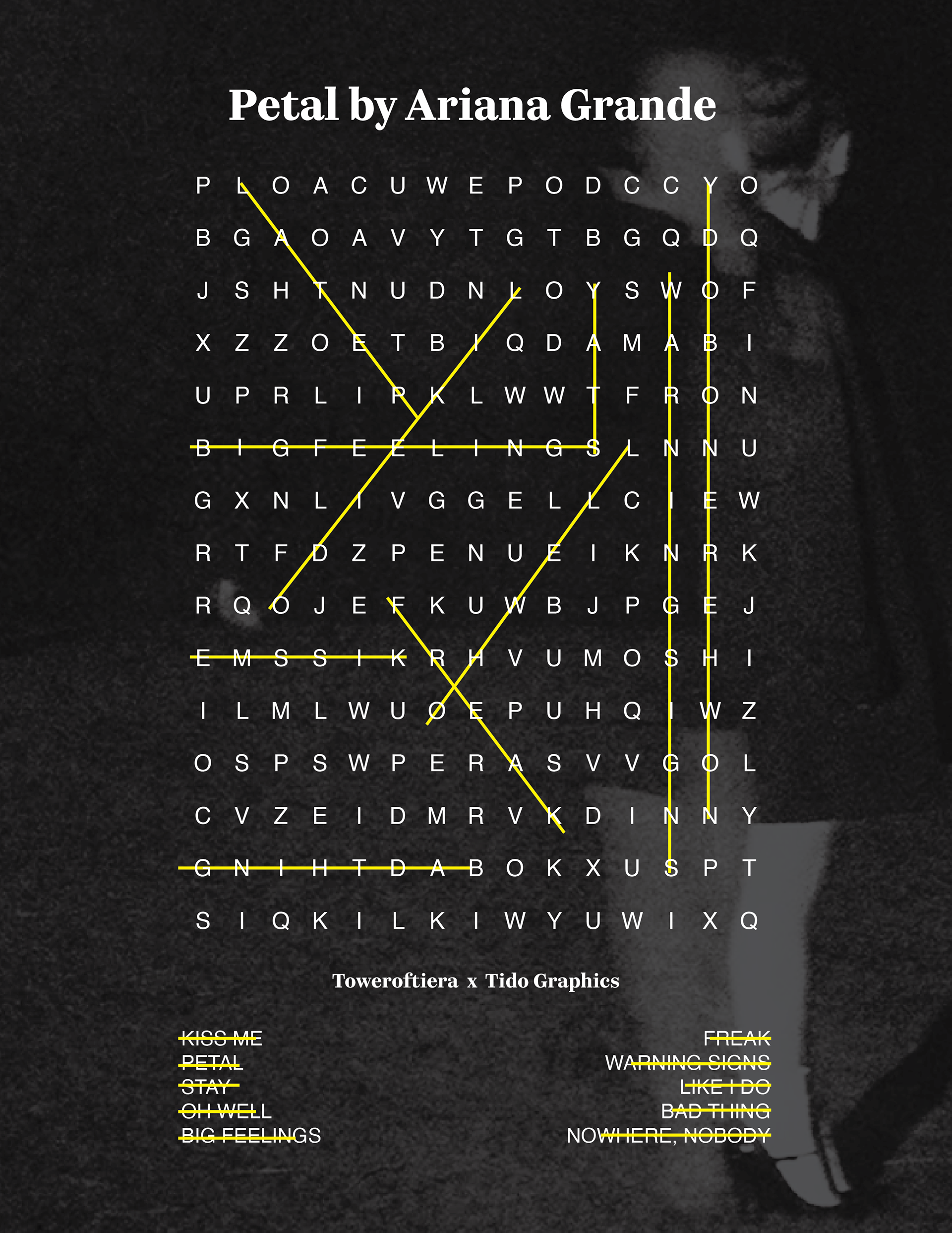 Petal Word Search Dark Version KEY