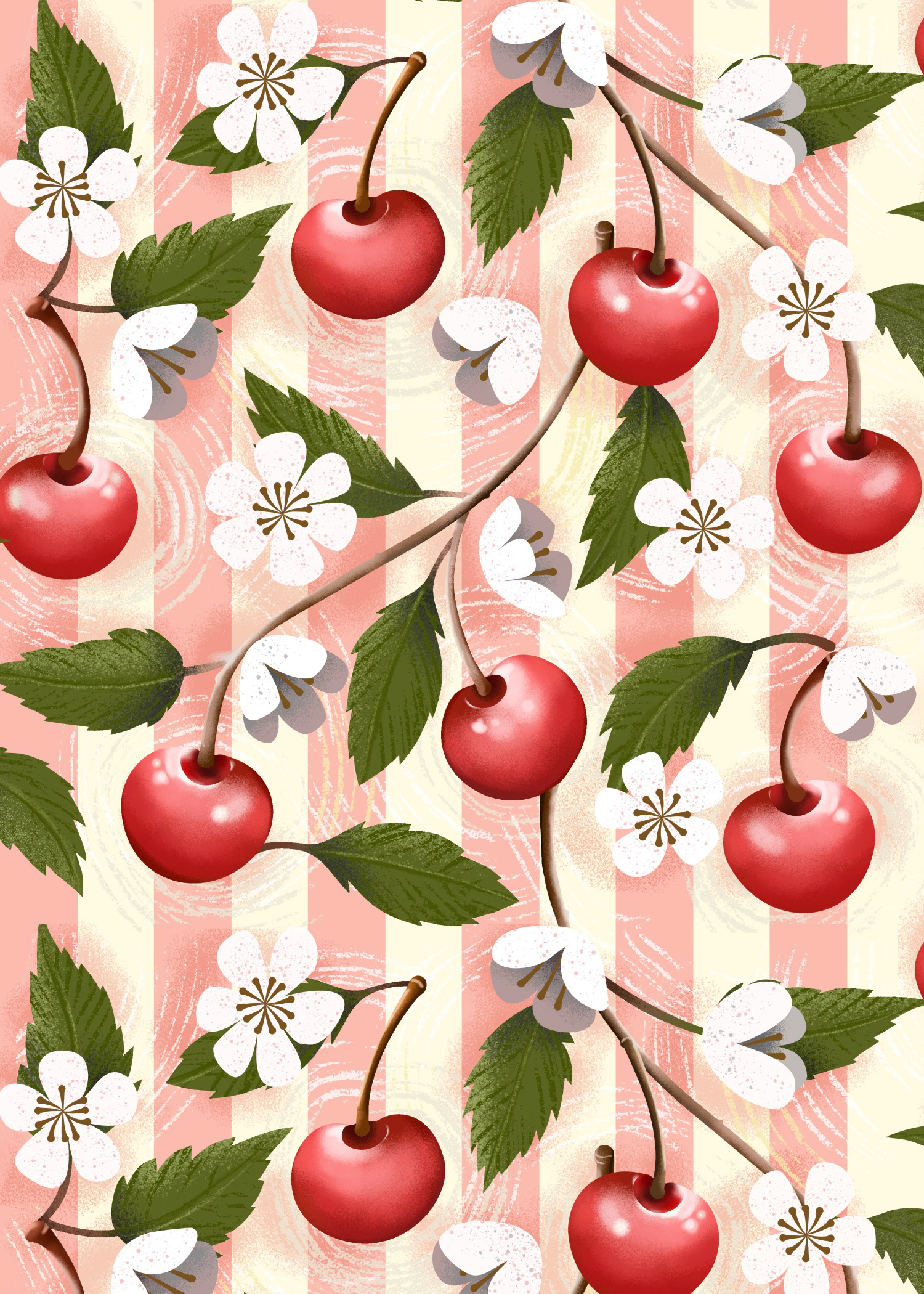 Del 1899 Vintage Cherry Crush Pattern