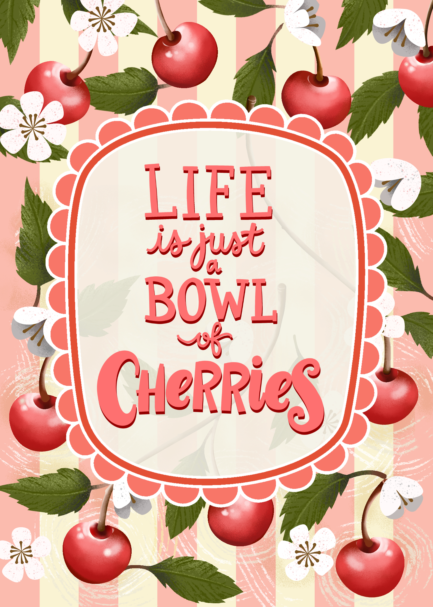 Del 1899a Bowl of Cherries Card