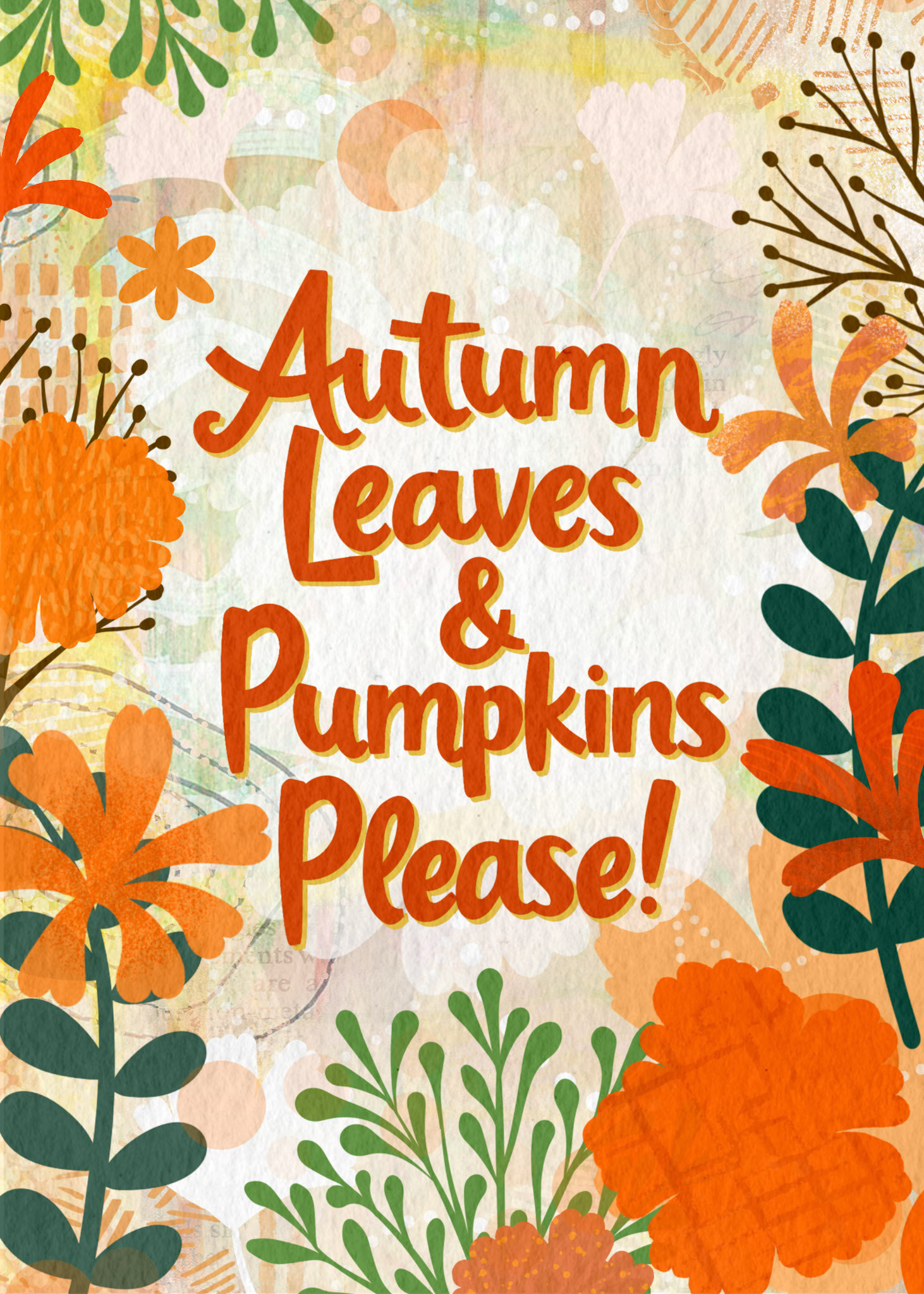 Del 1891 - Autumn Leaves and Pumpkins Please