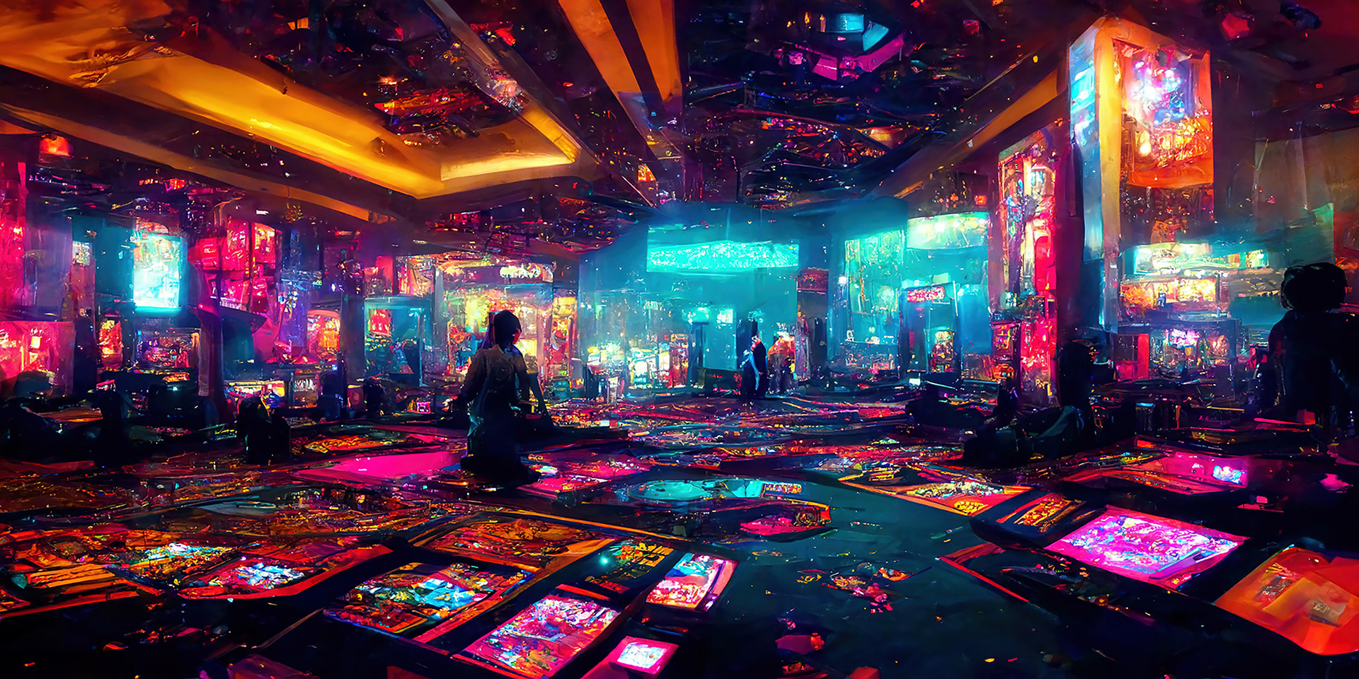 Cyberpunk Gaming Floor 1