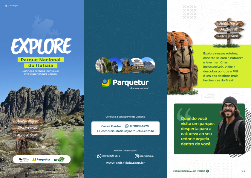 Folder para time comercial do Parque Nacional do Itatiaia