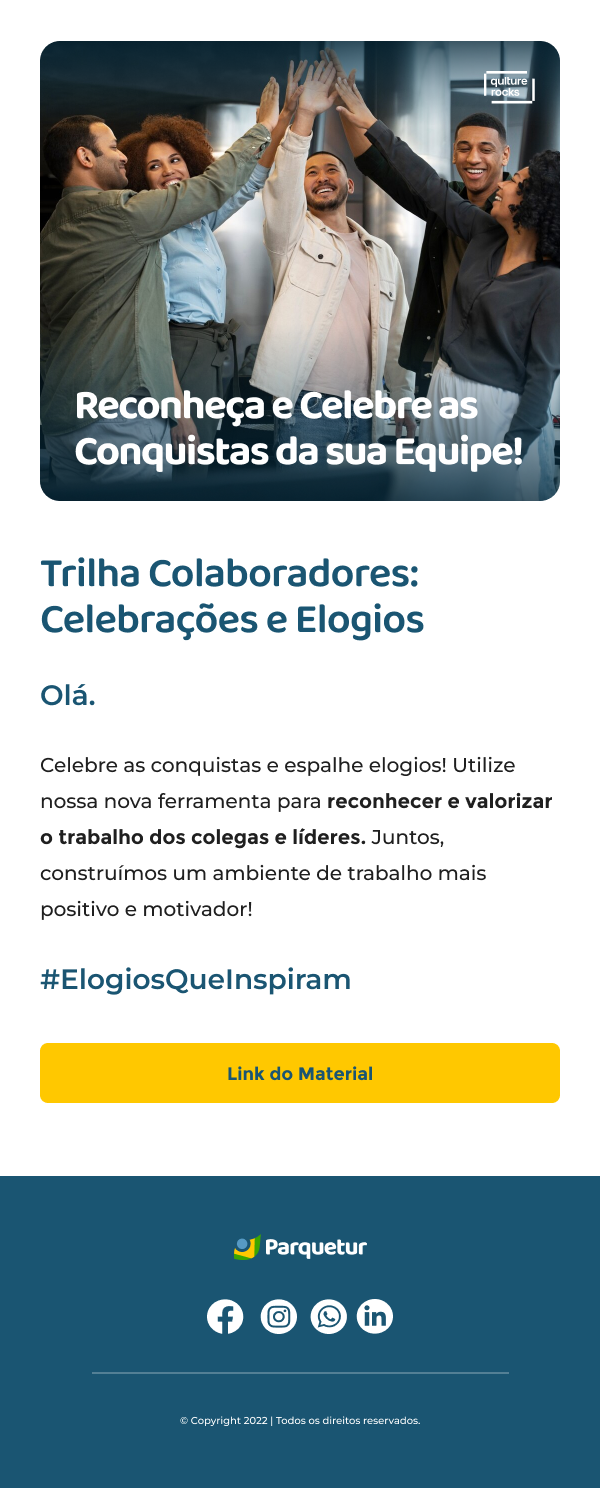Avisos internos para o time de Gestão e Cultura