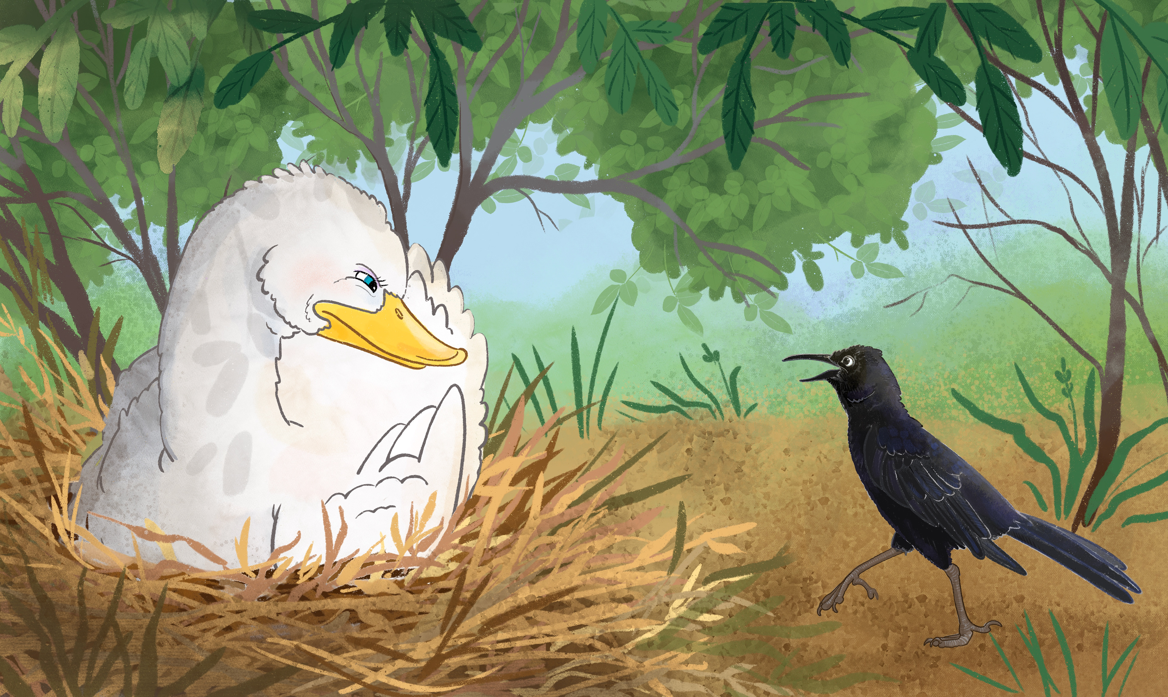 "Annemaries Pond" Grackle trouble
