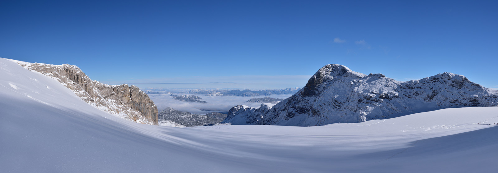 Dachsteingletscher mit Hohem und Niederem Gjaidstein