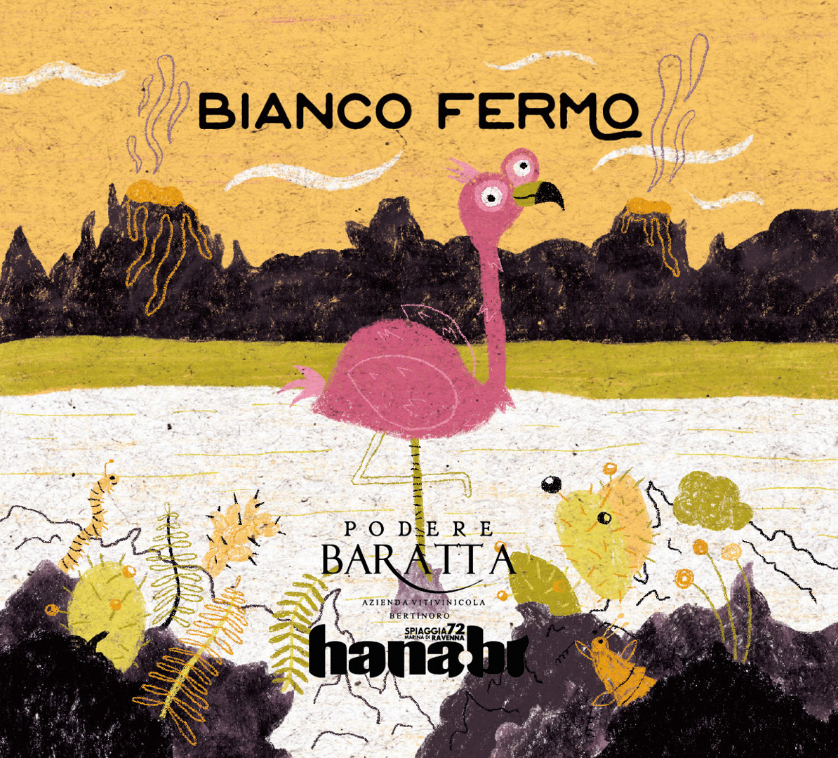 Hanabi ft. Podere Baratta - Wine Label Design