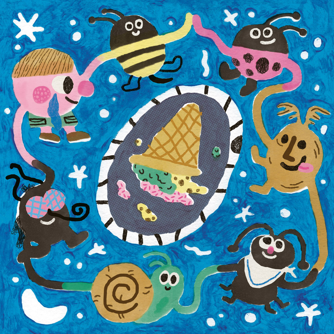 The case of the Fallen Gelato - Postcard Design