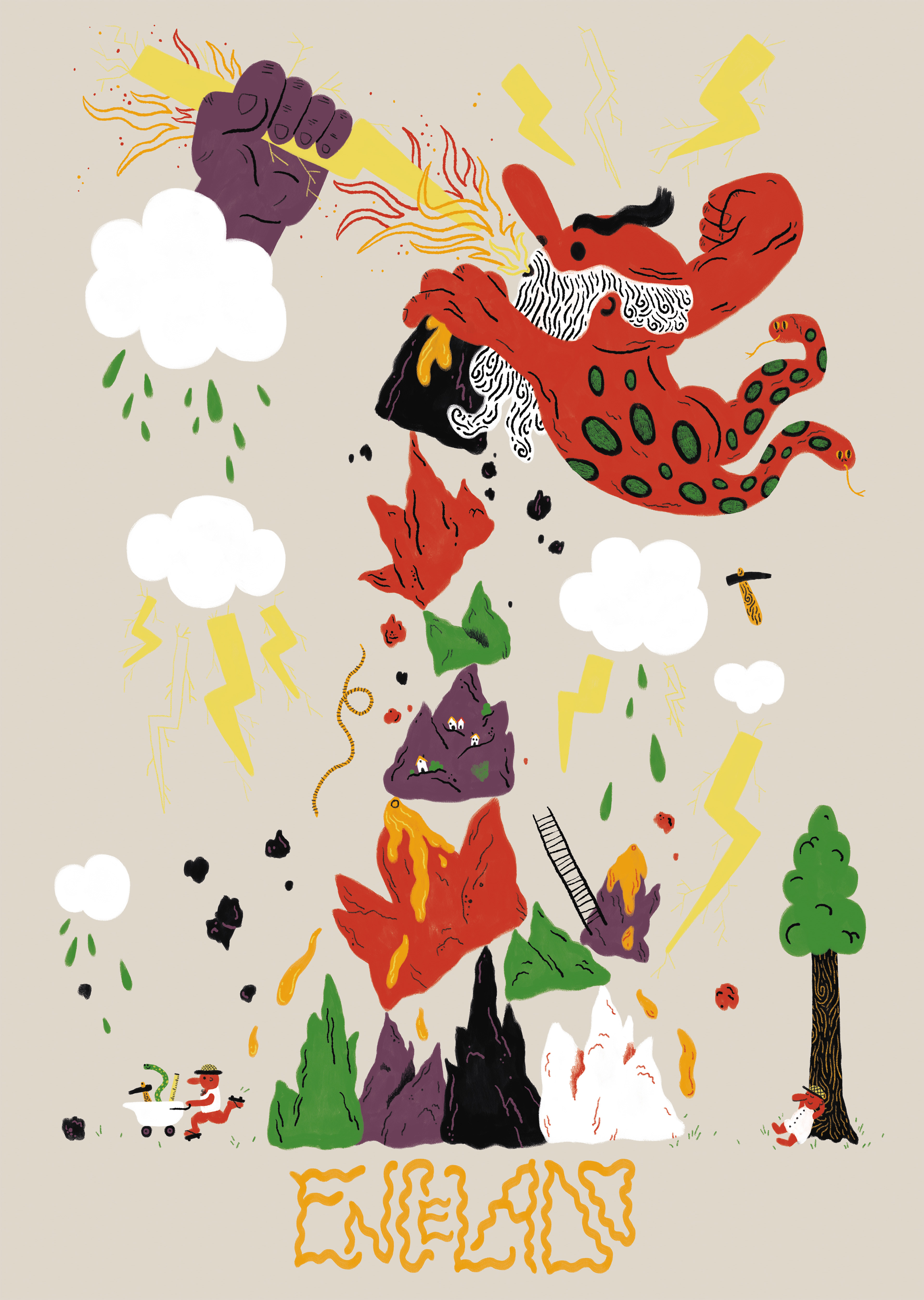 Encelado - T-shirt Design