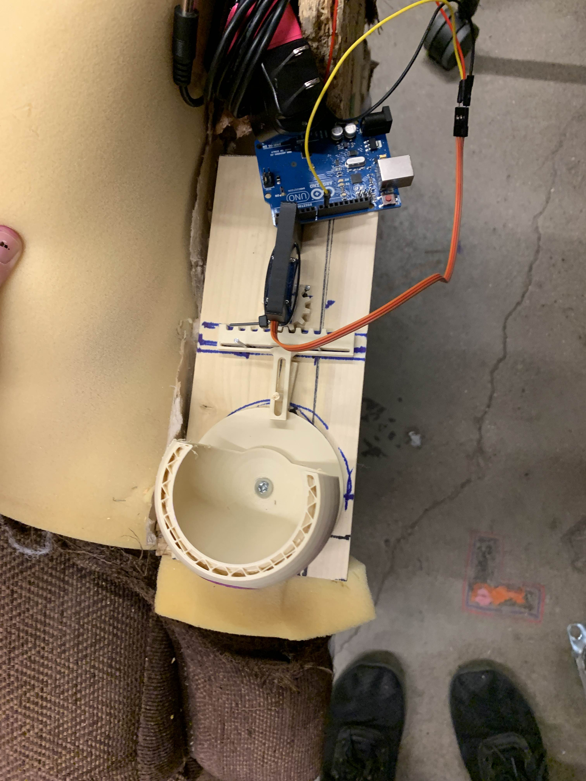 Final mechanism top view