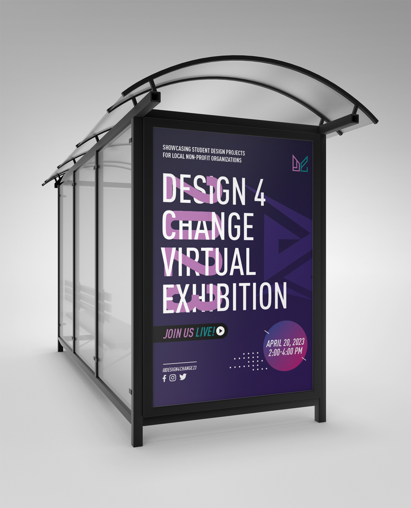 47.5” W x 68.5” H (standard size) Advertising on posters or in digital form on bus shelters or subways is suitable for attracting a large number of people.