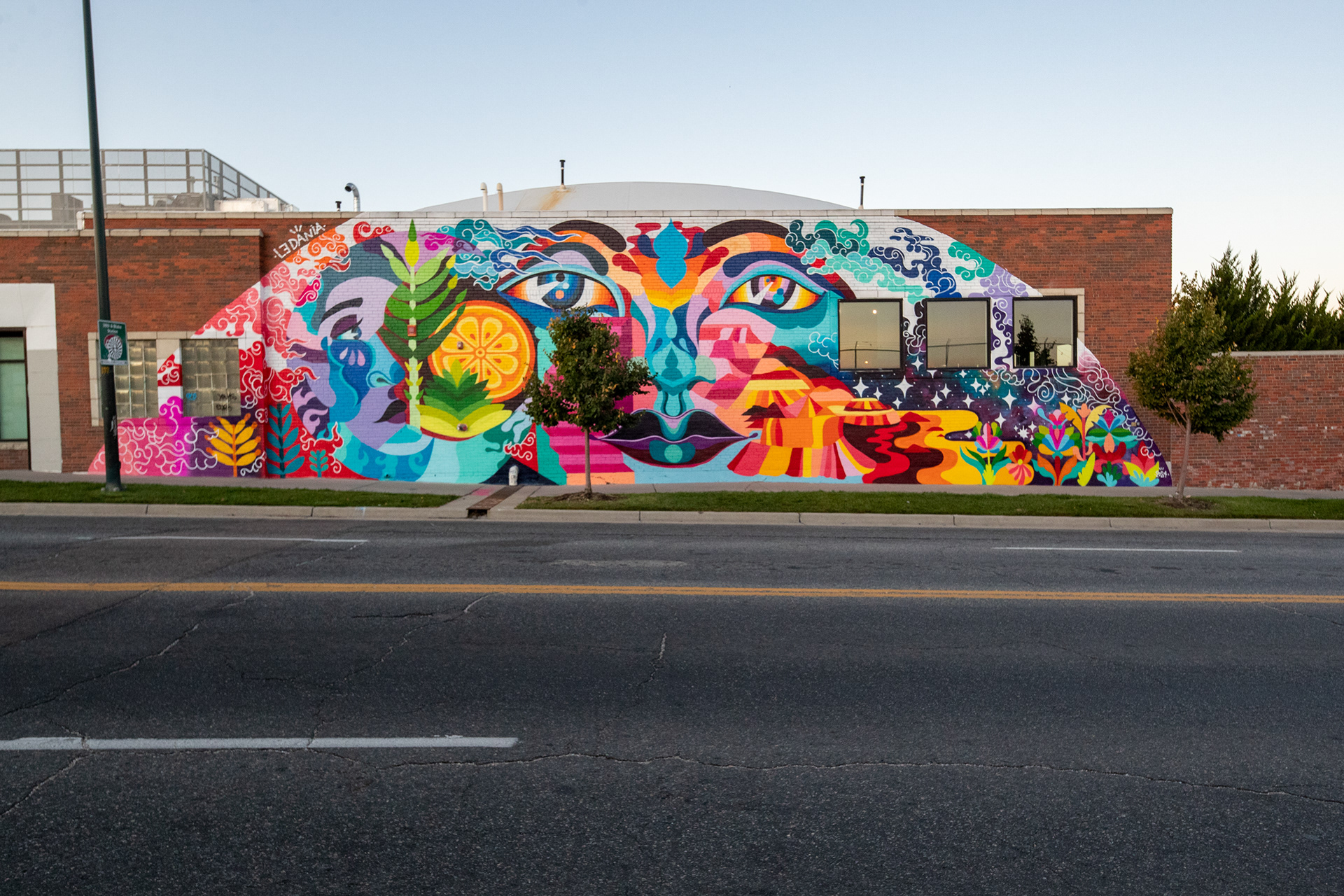 Ledania's Mural on Blue Moon Brewery RiNo