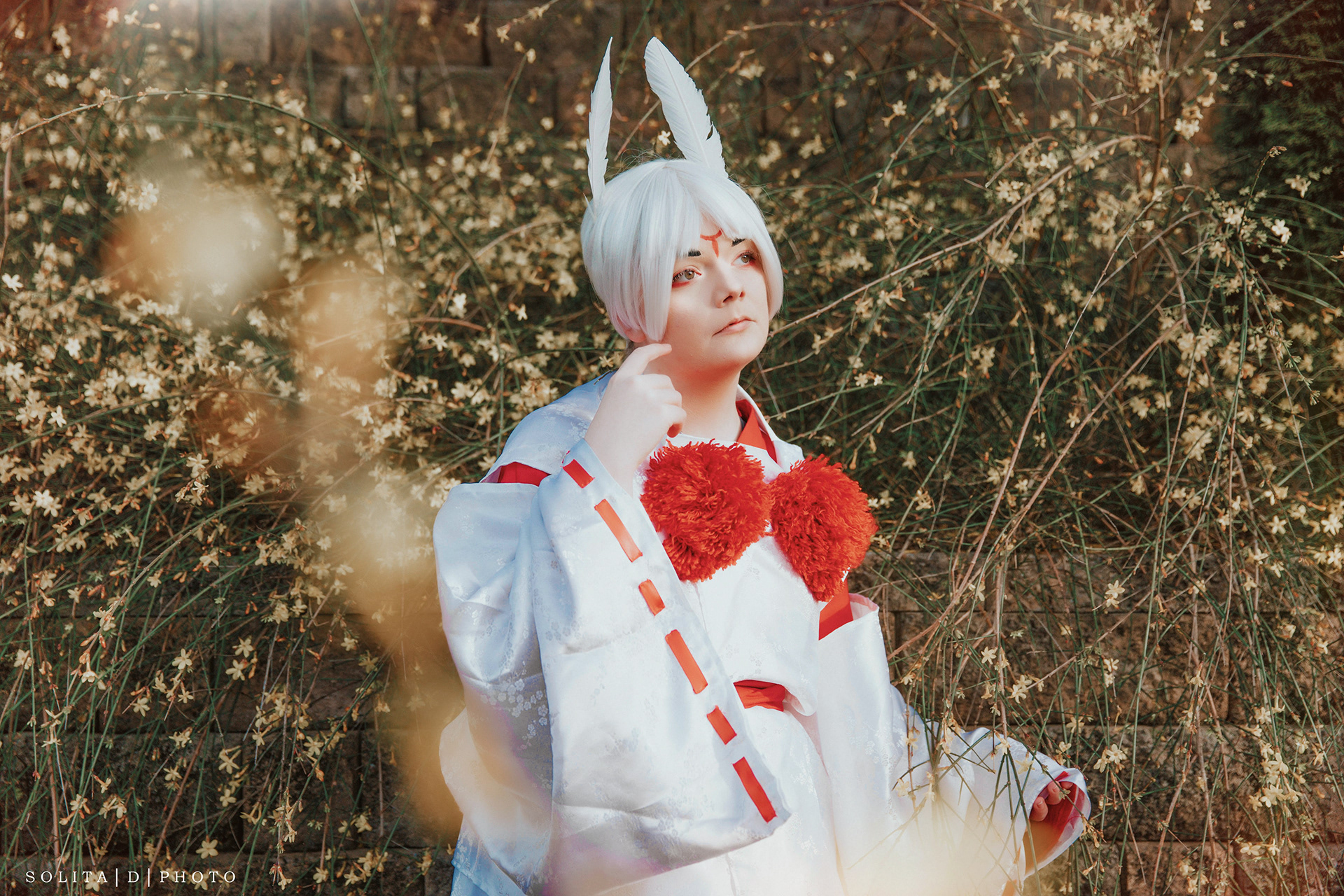 Myself dressed as Yumigami; costume built and wig styled by me. Photo by Solita D Photography.