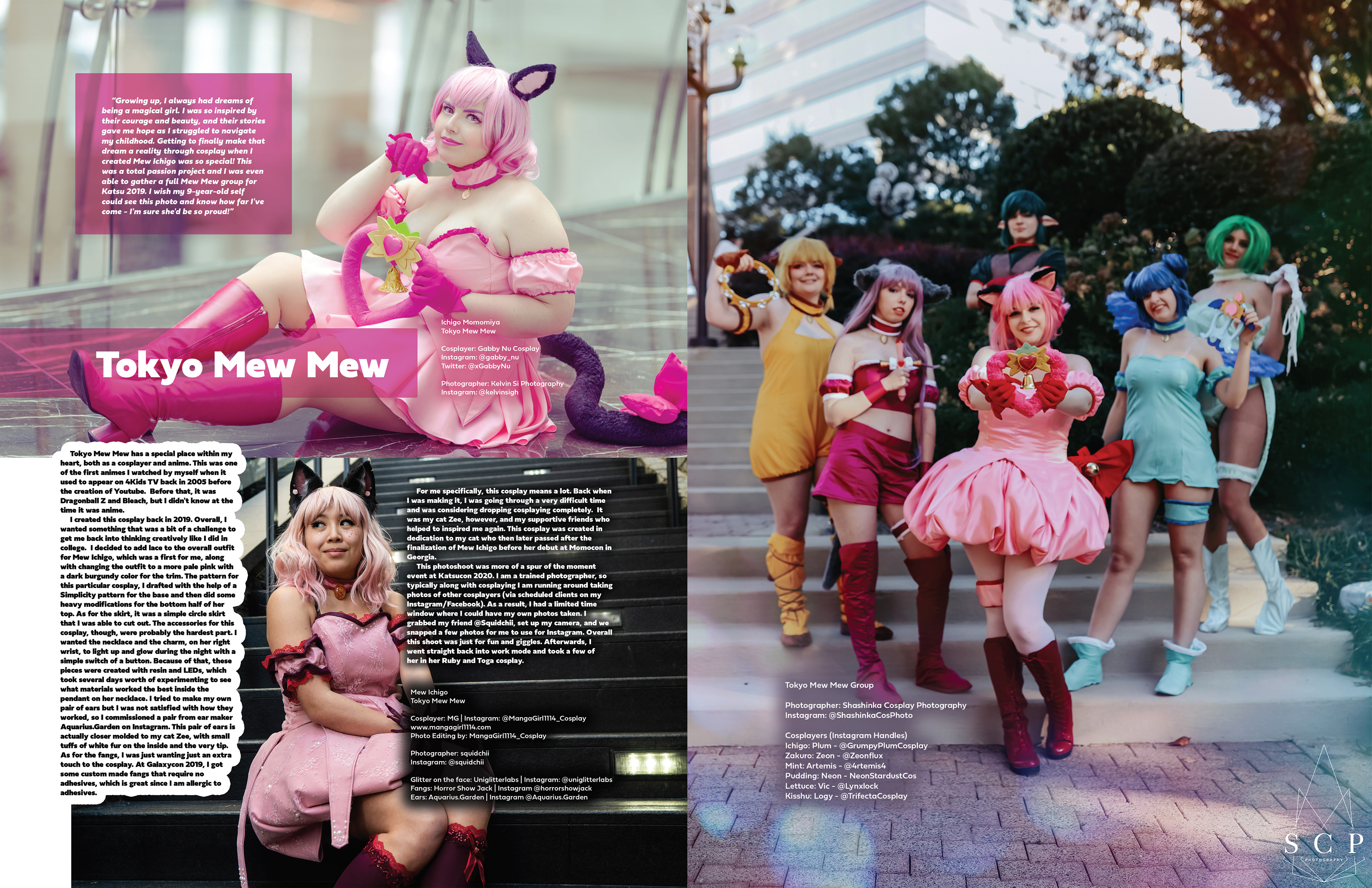 These cosplays were featured in the Magical Girl issue (#43) of Cosplay Realm Magazine 2020.