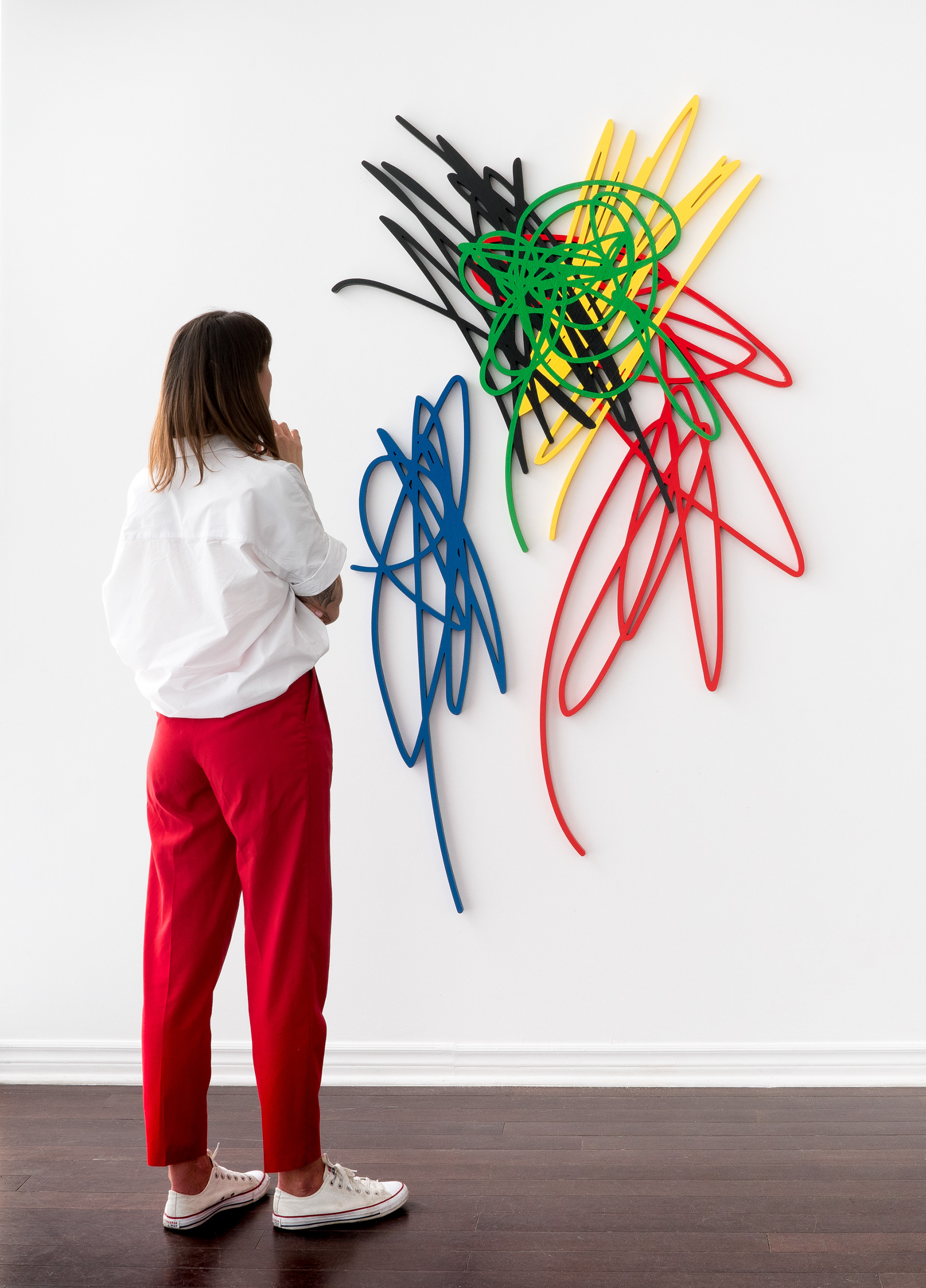 47 x 74 inches, acrylic on laser cut wood