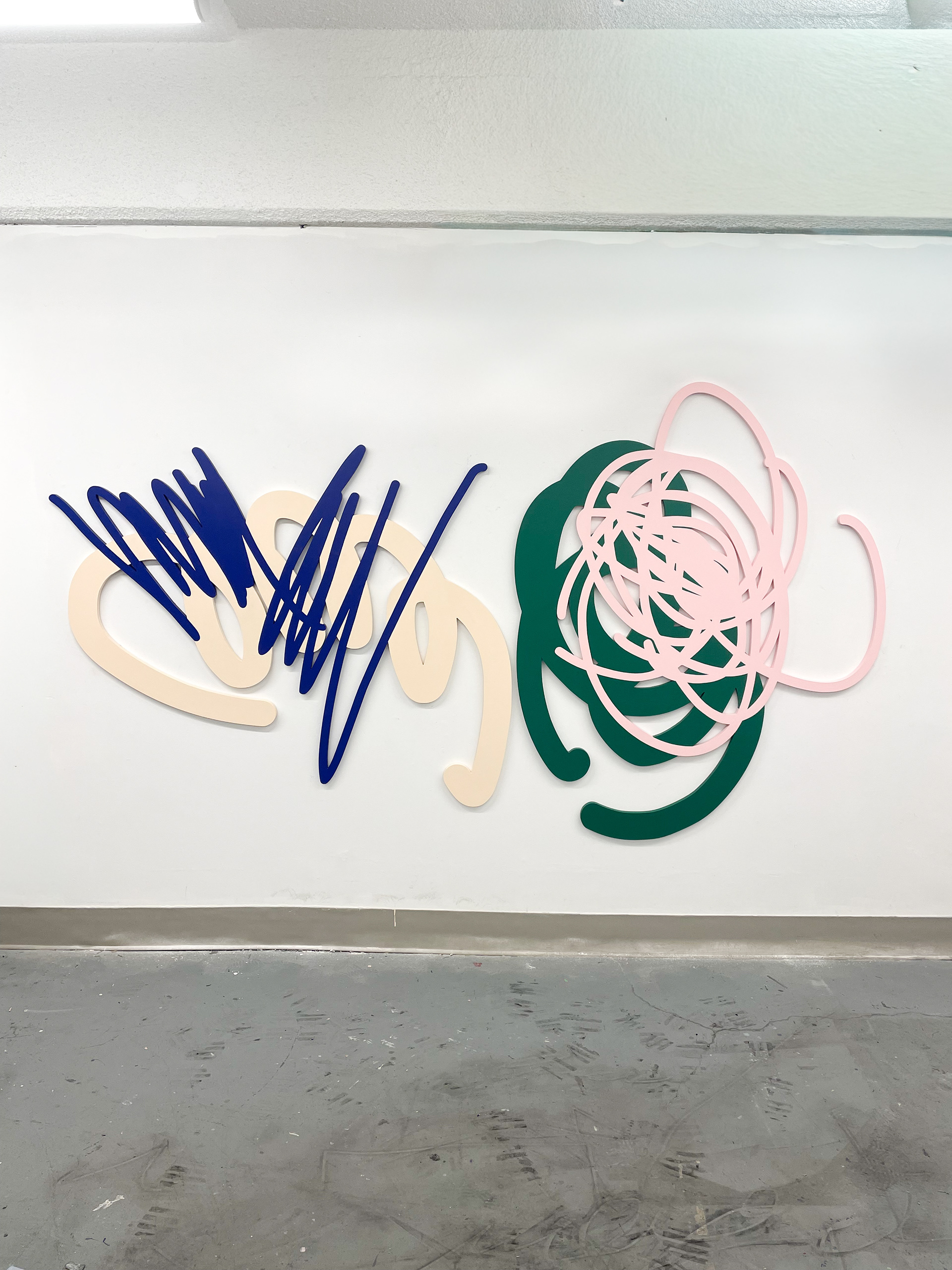 60 x 107 inches, Acrylic on recycled plastic