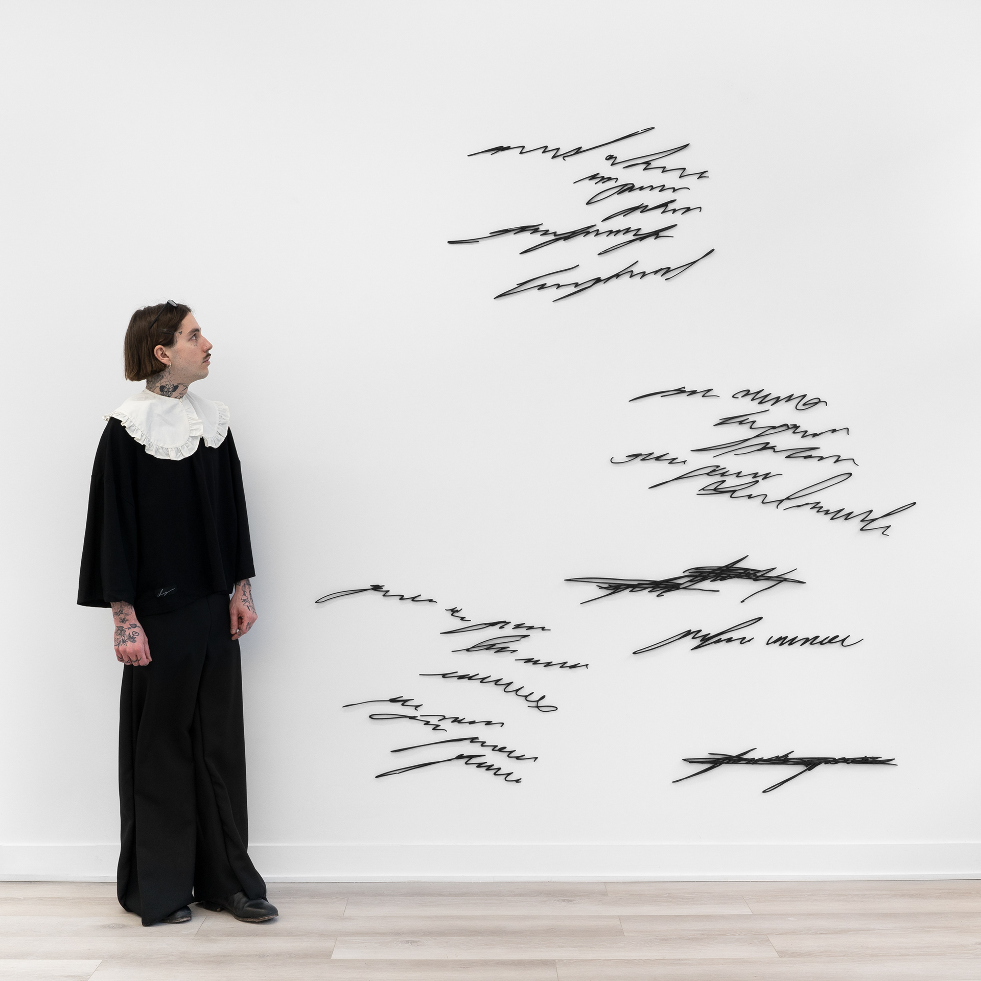 76 x 85 inches, Burnt laser cut wood