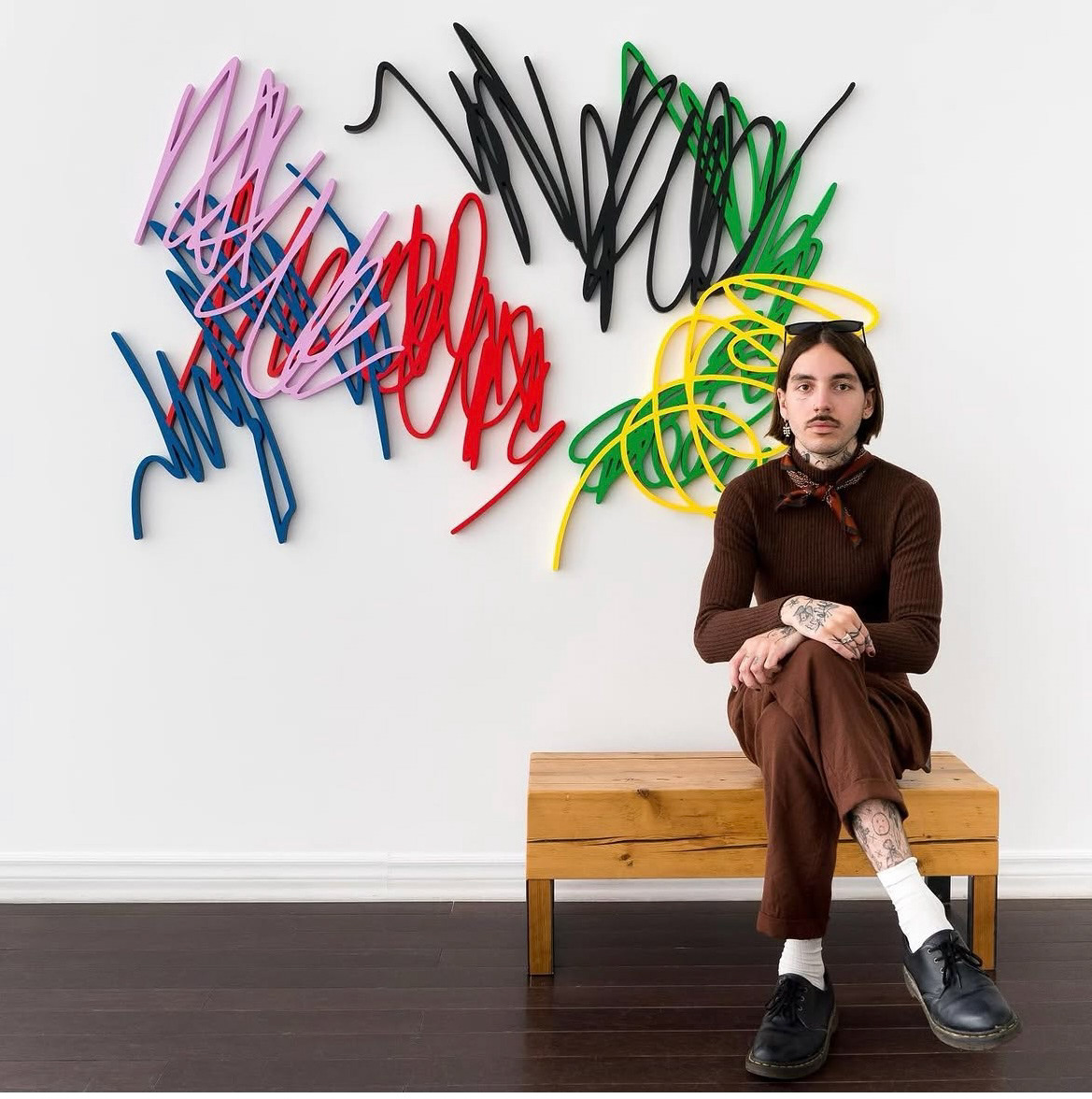 47 x 66 inches, Acrylic on laser cut wood