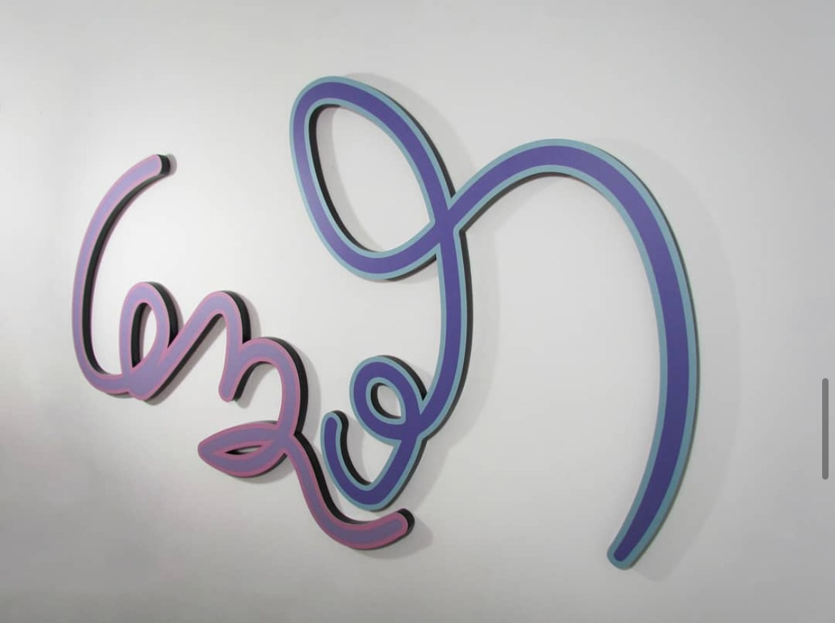 43 x 74 inches, UV printing on laser cut aluminum