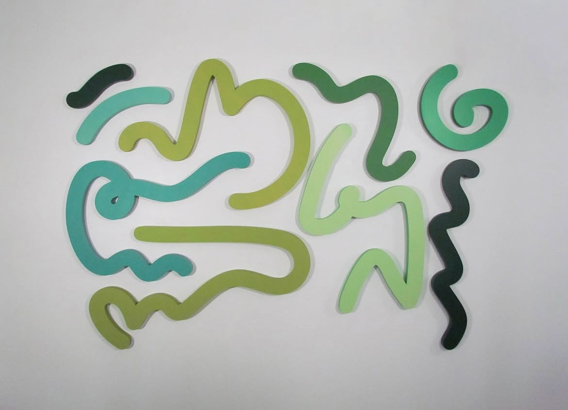 50 x 75 inches, Acrylic on laser cut aluminum