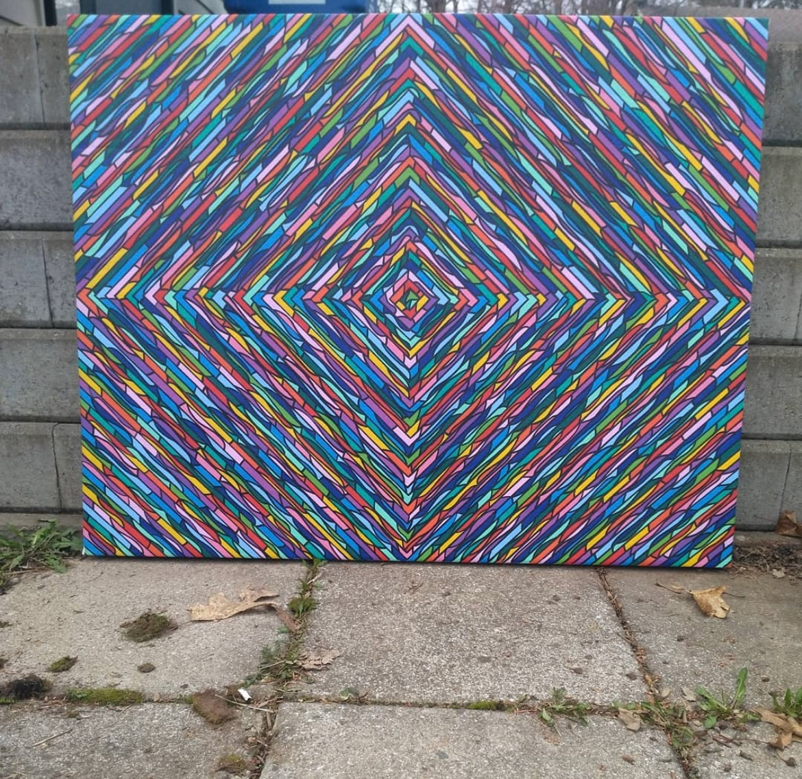 36 x 36 inches, Acrylic on canvas