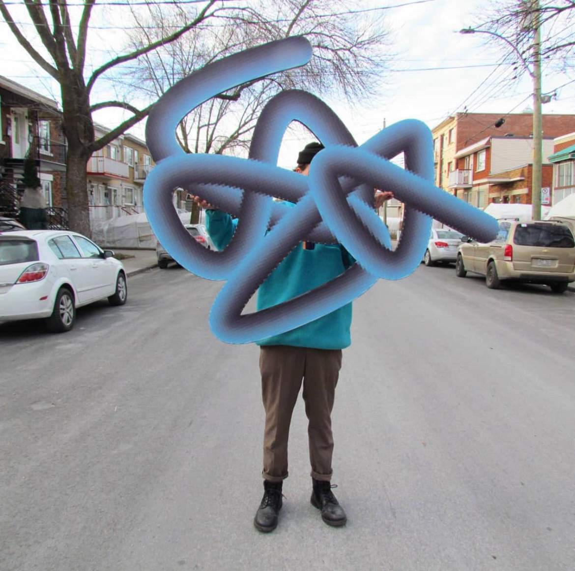 55 x 62 inches., UV printing on laser cut aluminum