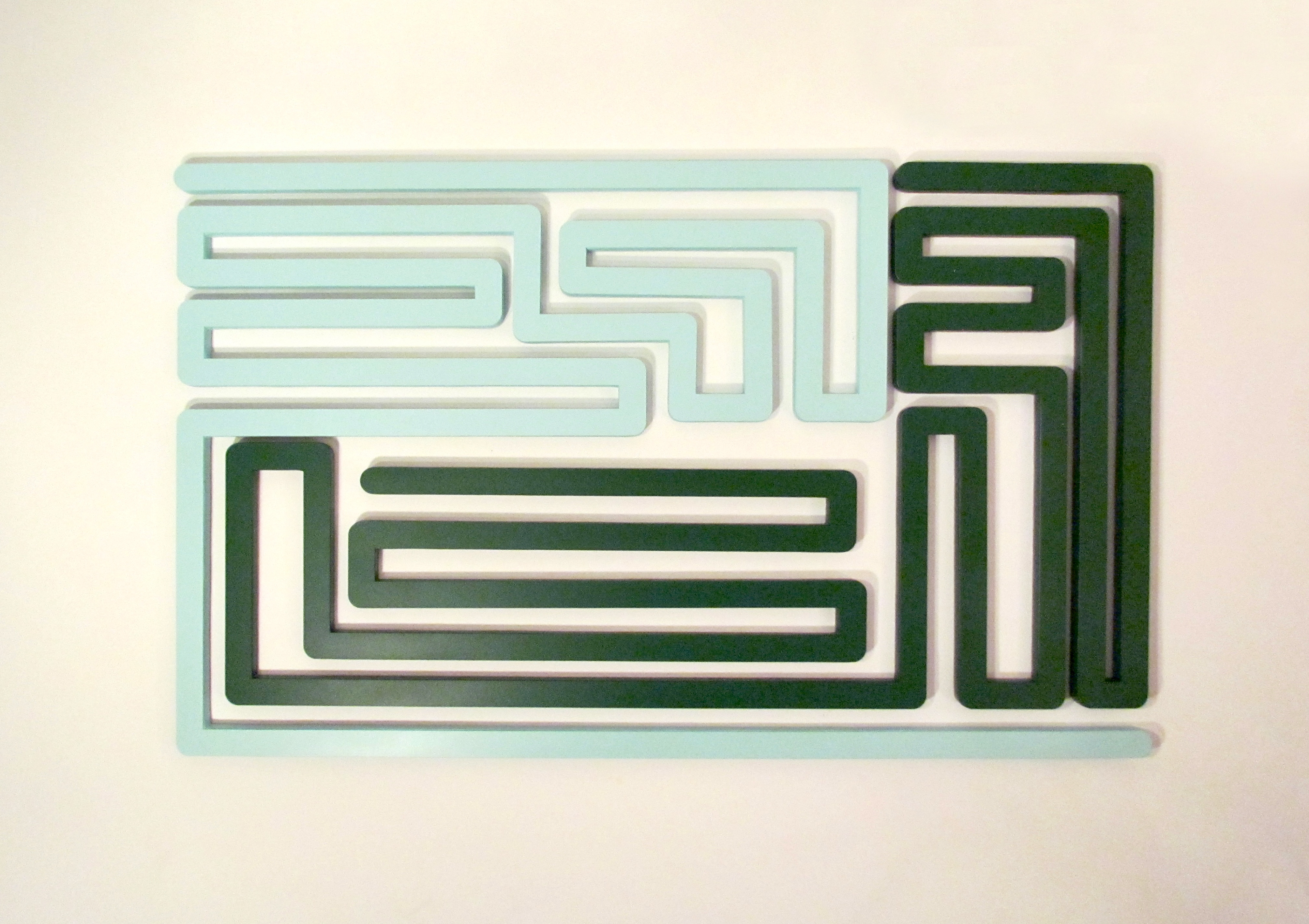 60 x 32 inches, Acrylic on laser cut aluminum