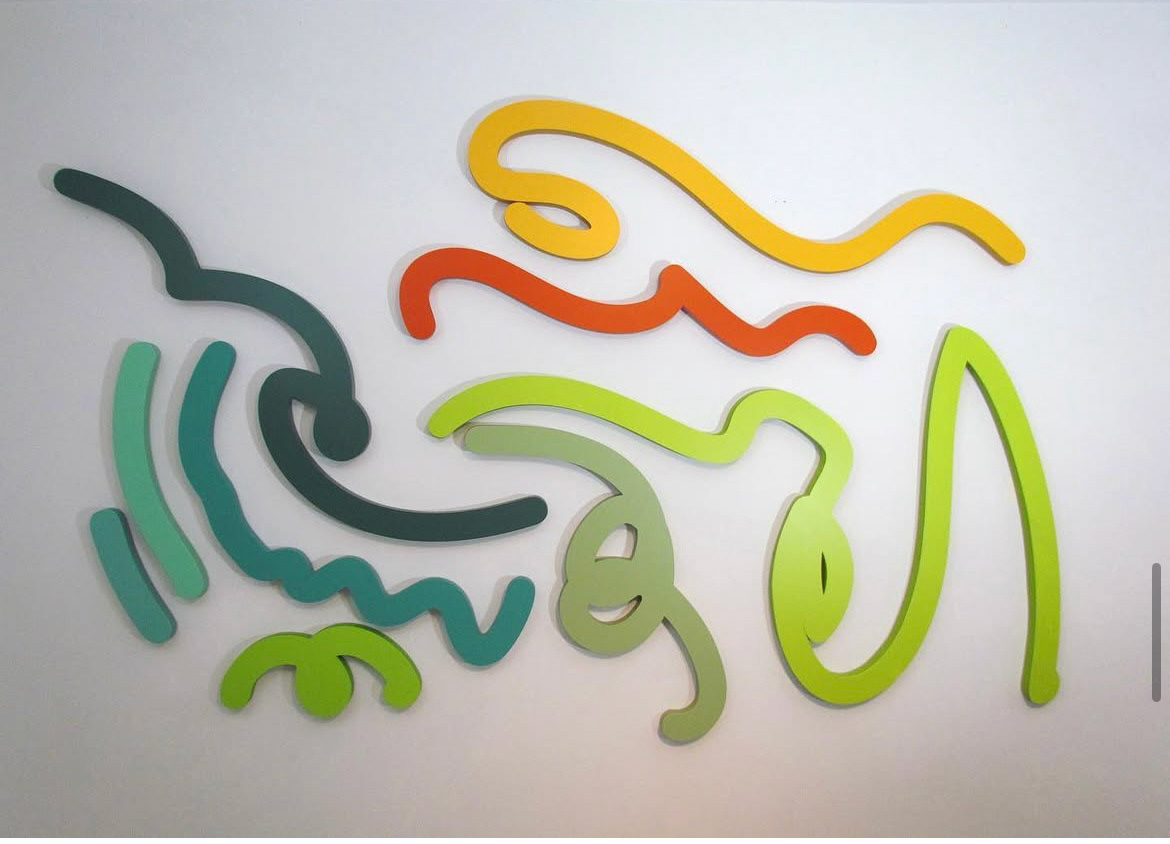 46 x 72 inches, Acrylic on laser cut aluminum
