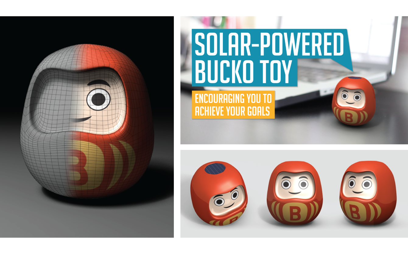 Rendering of the solar-powered Bucko toy