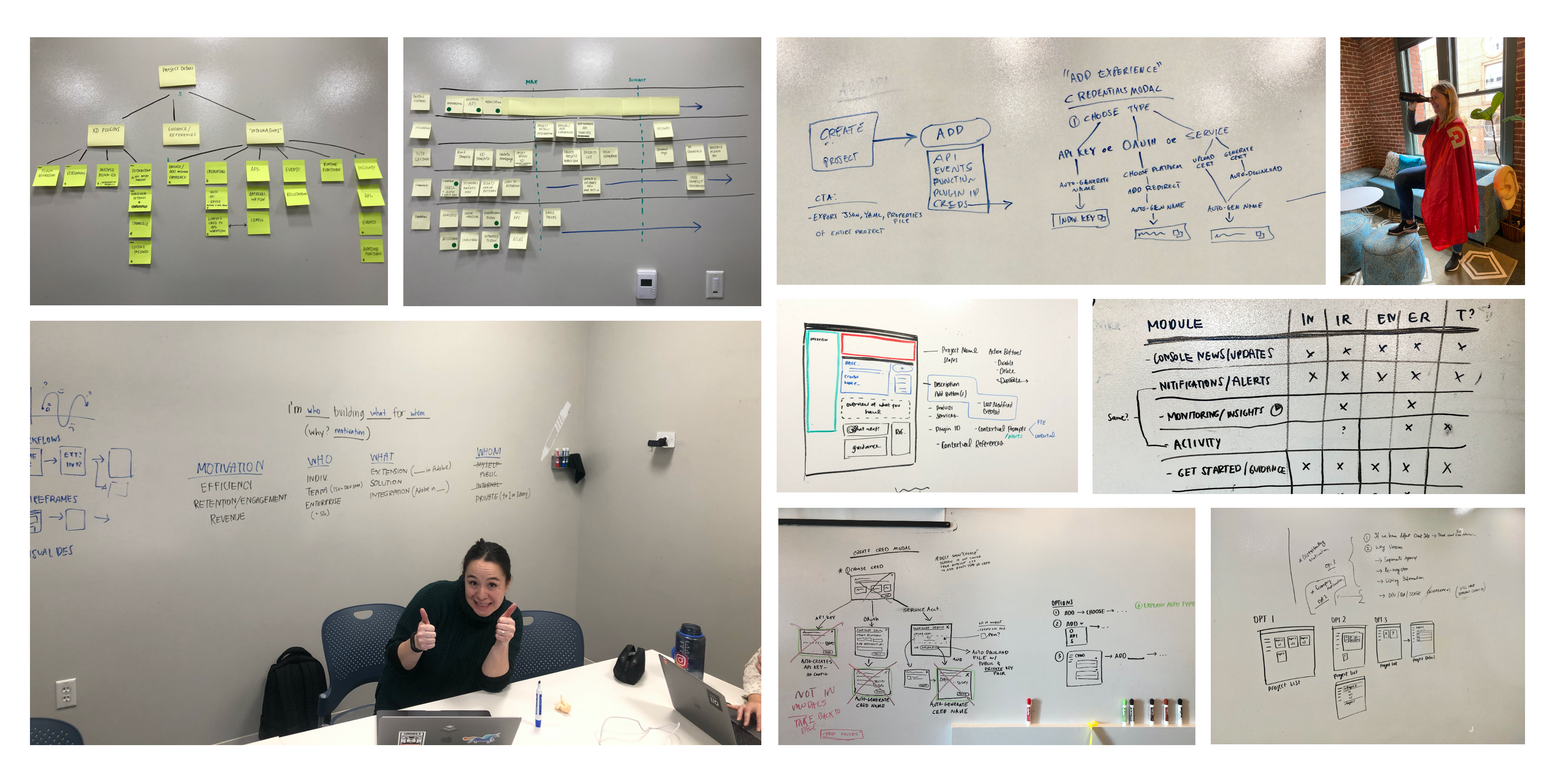 collection of whiteboard images from different workshops