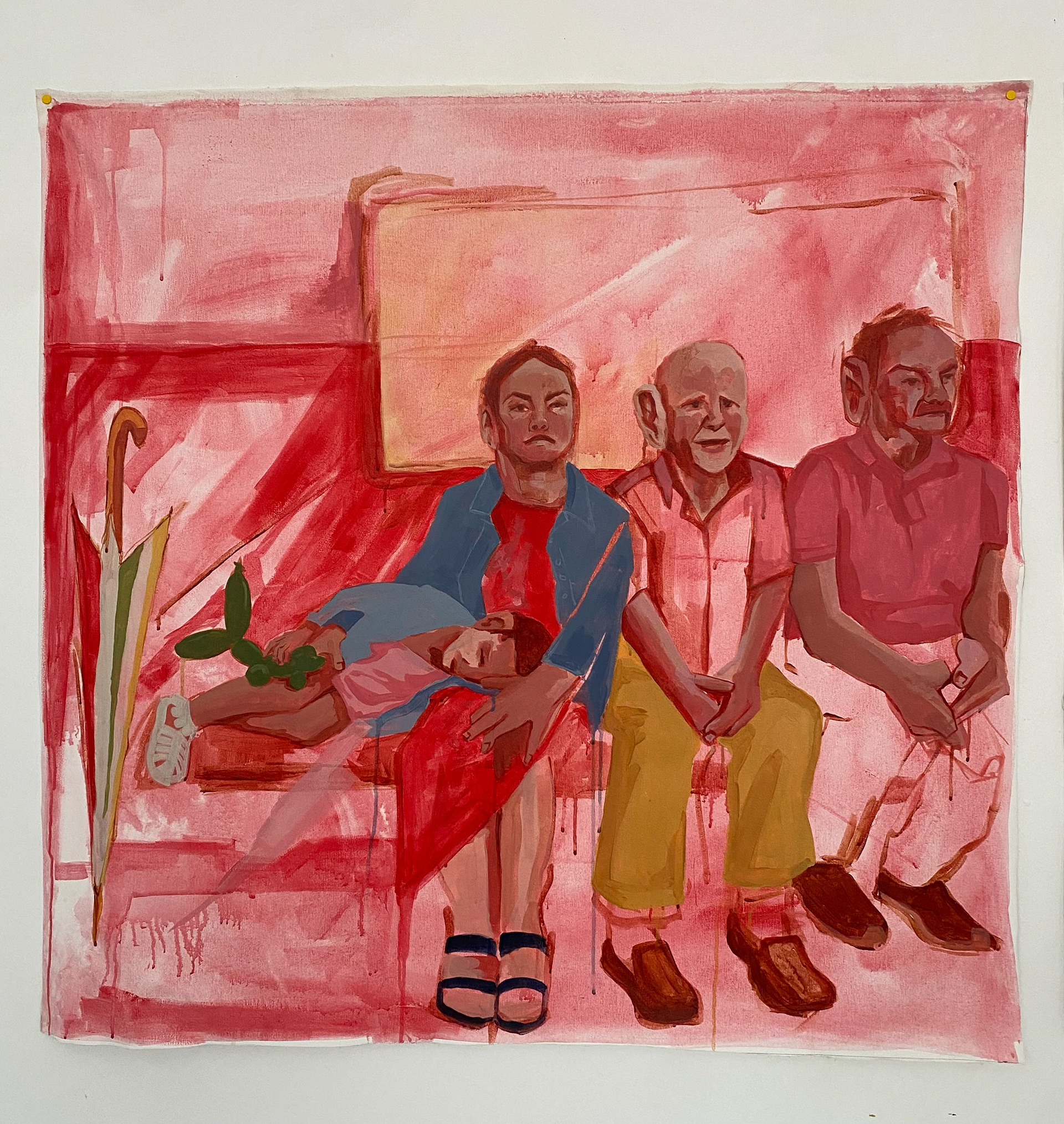 Don’t talk to strangers. acrylic on canvas. 2023. 105 x 110 cm