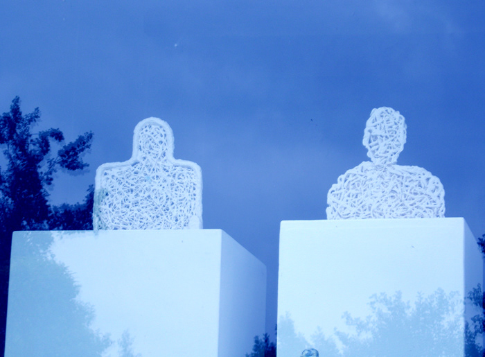 Spirit Catcher figures in Danish Sky (at Skaelskor ) Rosette Gault