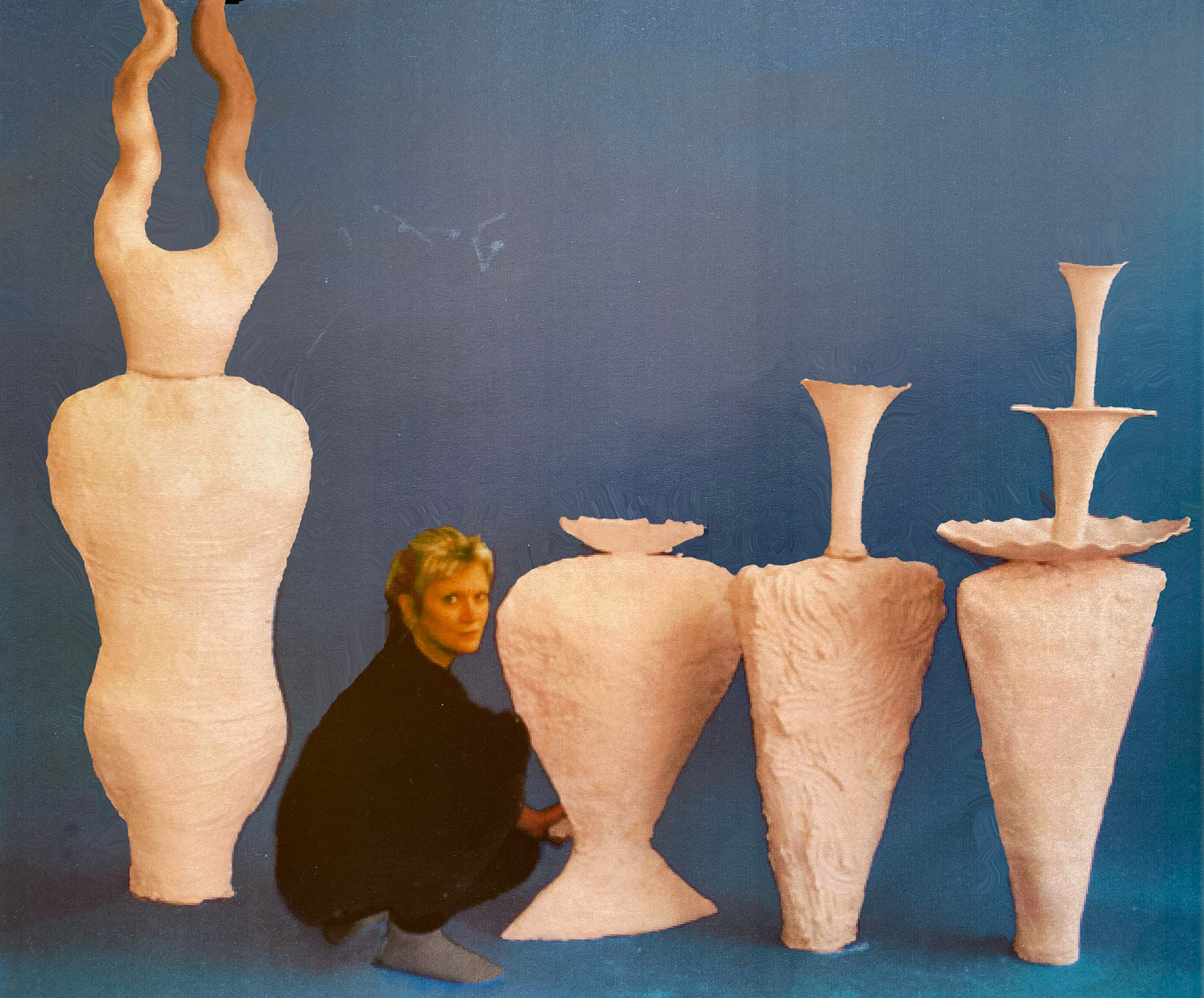 The Vessel Project Porcelain Paperclay Handbuilt before Fire Rosette Gault