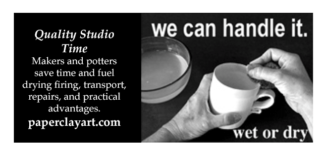 we can handle paperclay wet of dry photo trimming a cup with sponge