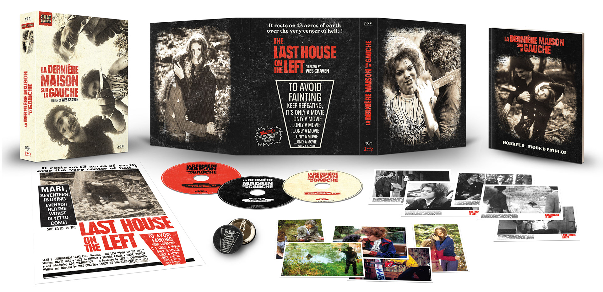 Etui rigide, digipack 3 disques, livret 52 pages, photos, poster, badge.