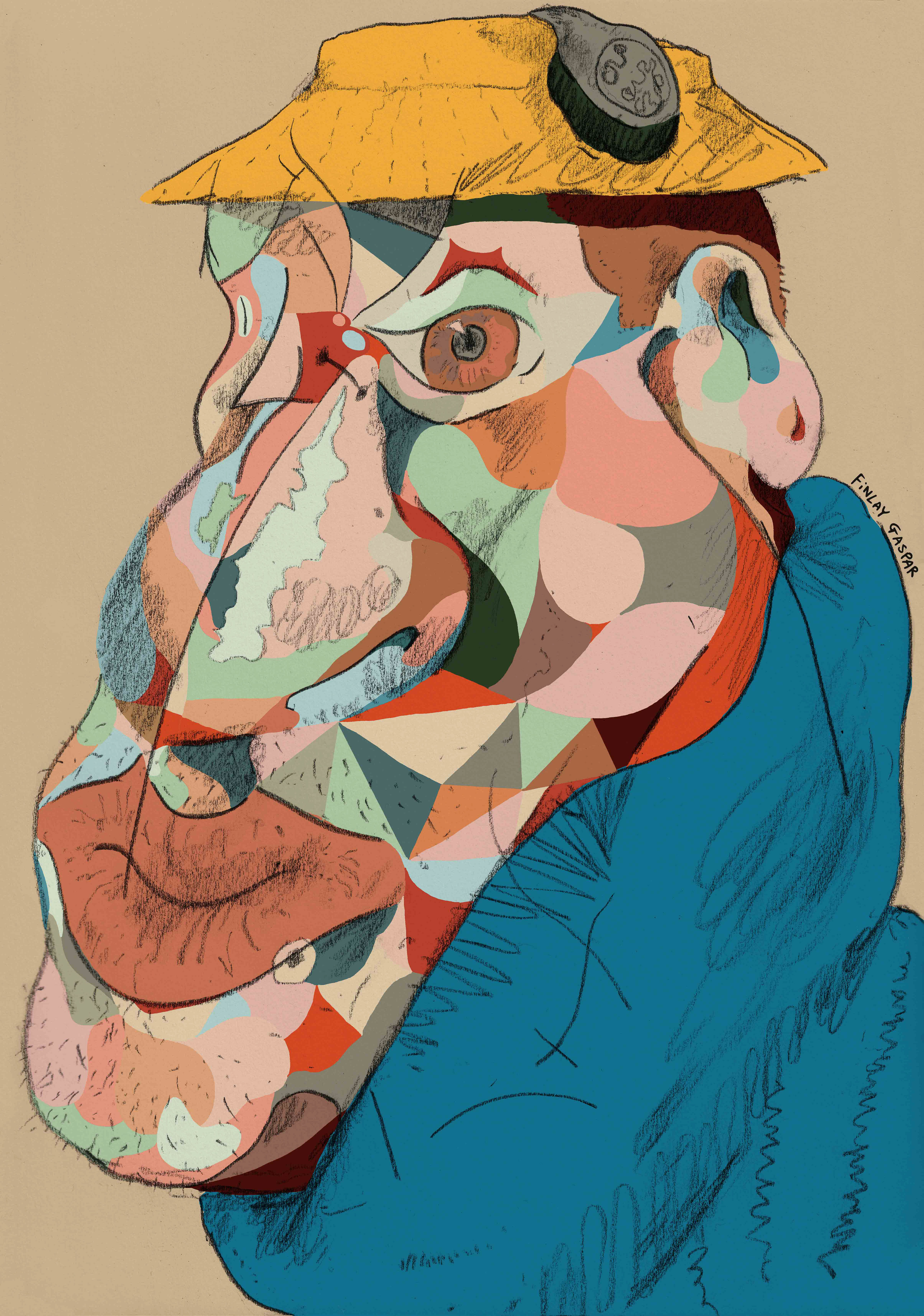 'Self-portrait in the Gallery'