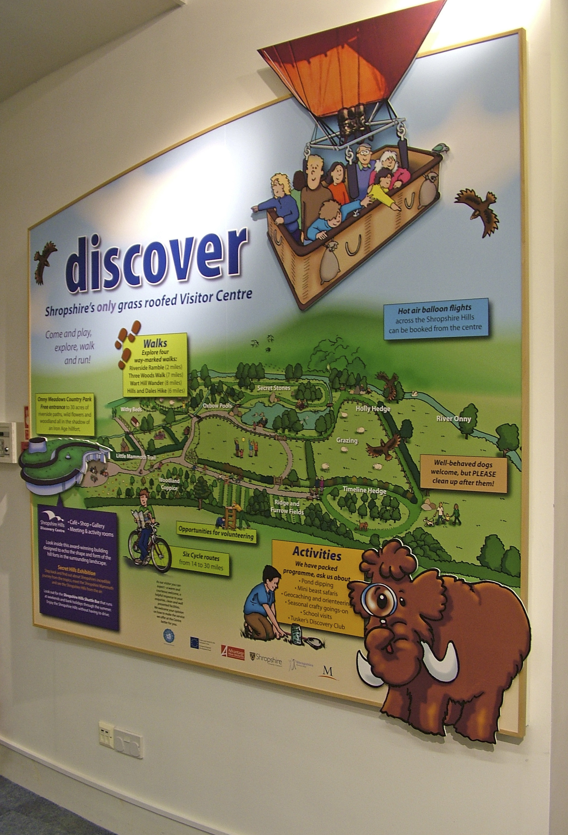 Shropshire Hills Discovery Centre: site map