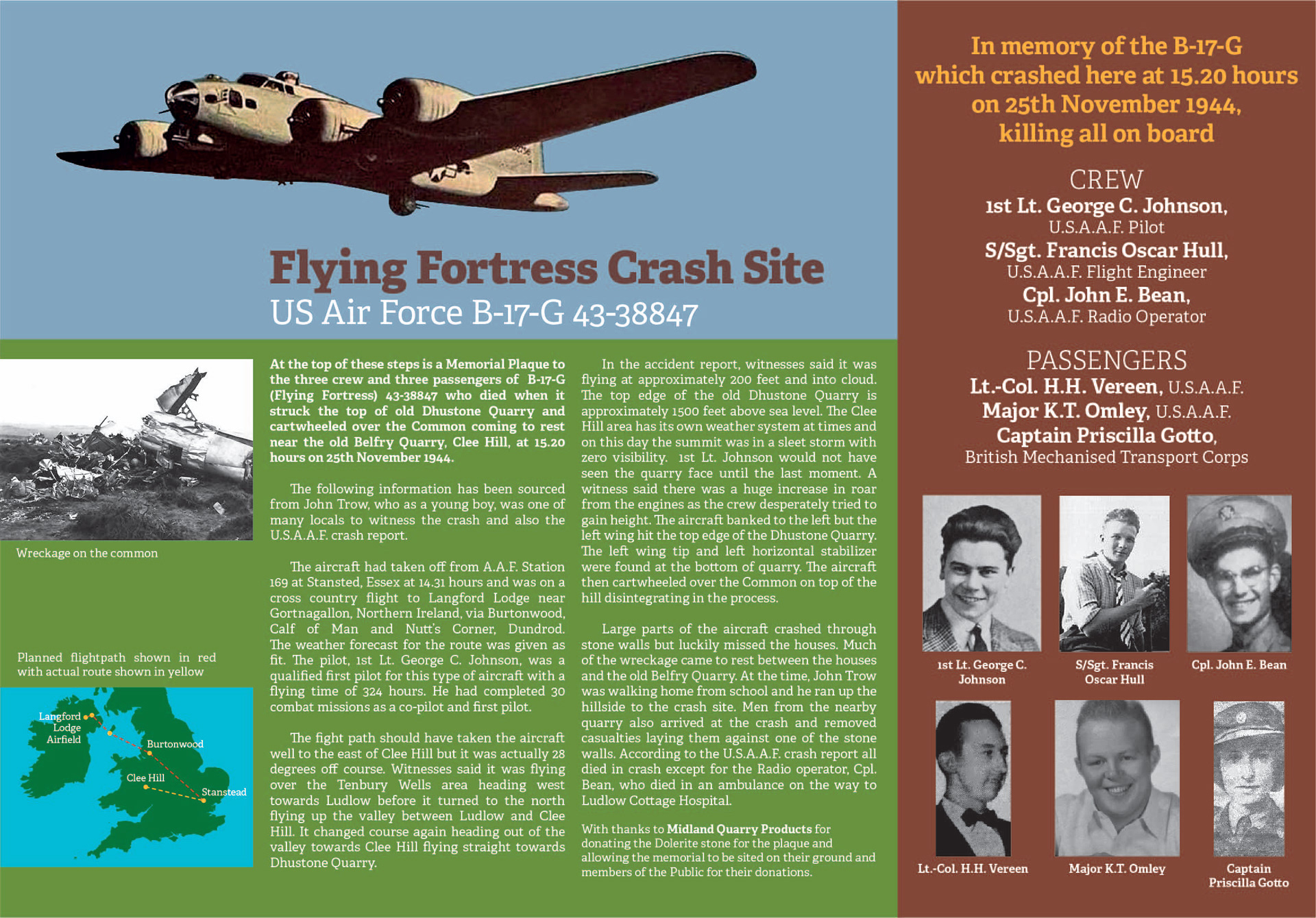 B17 Crash Site, Titterstone Clee Hill, Shropshire