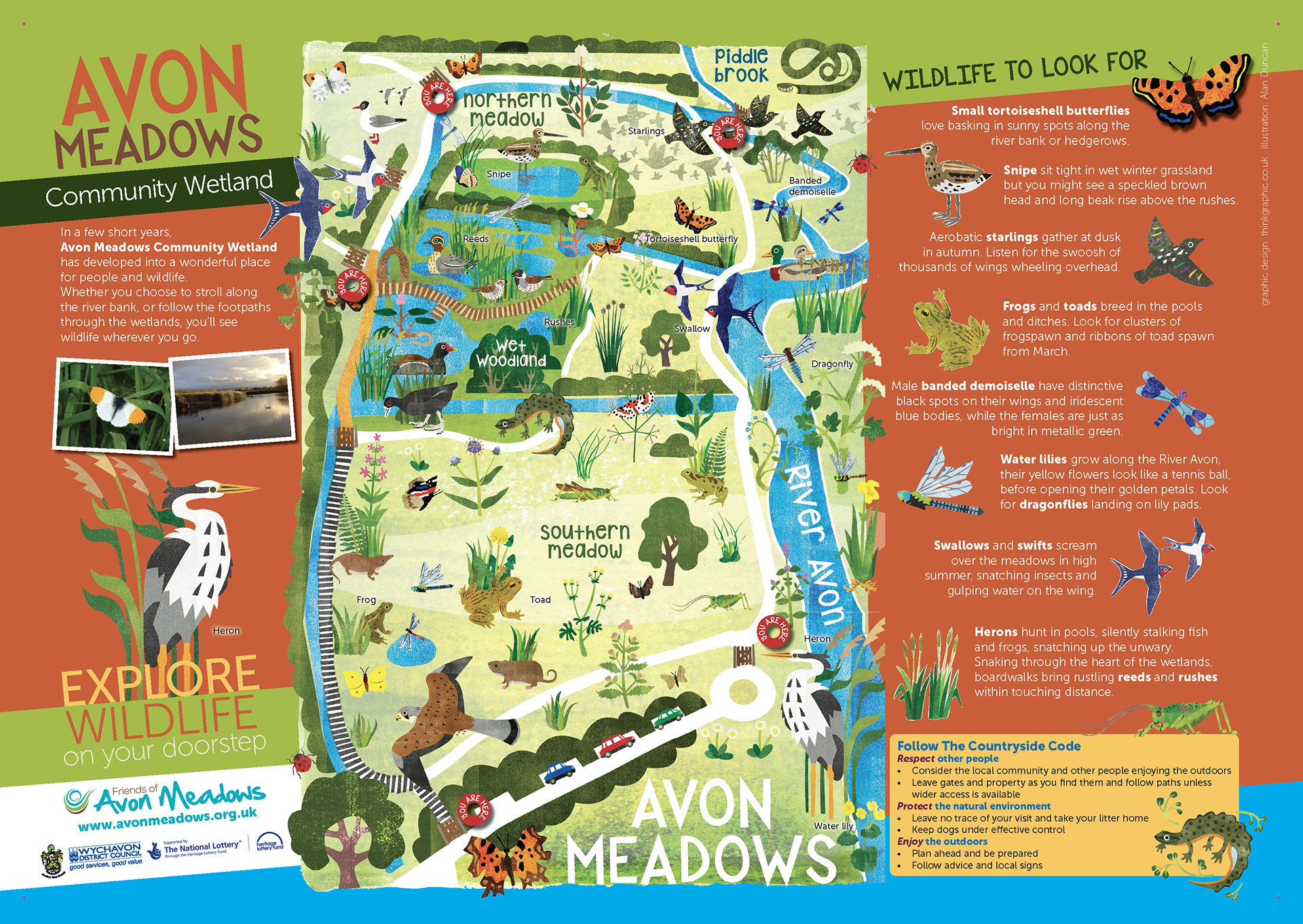 Avon Meadows, Worcestershire: Orientation Panel