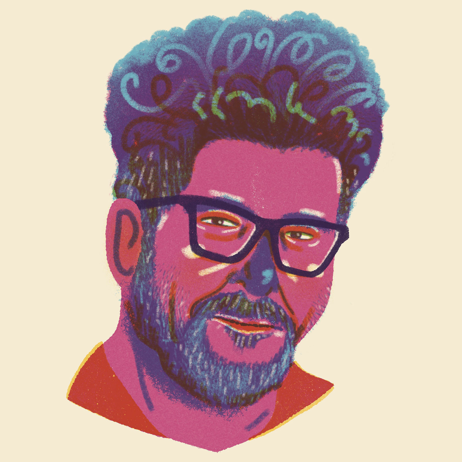 Colorful-Portrait-Illustration-Sketch-Rodrigo_Moreno-by-Polina-Jakimova