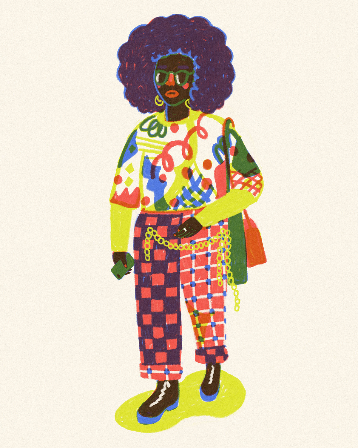 Illustration-of-a-Cool-Fashio-Girl-Pattern-Play-by-Polina-Jakimova