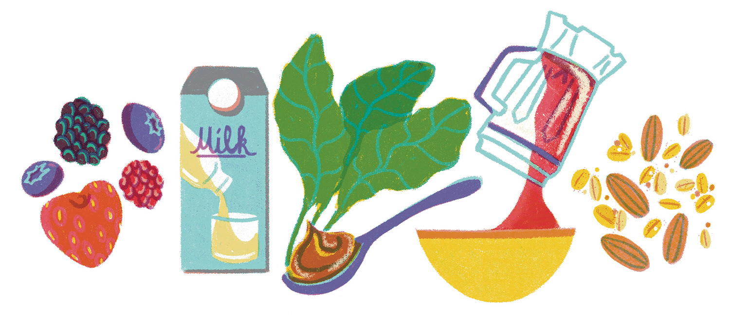 Illustration-of-Smoothie-Bowl-Ingredients-for-Namawell-by-Polina-Jakimova