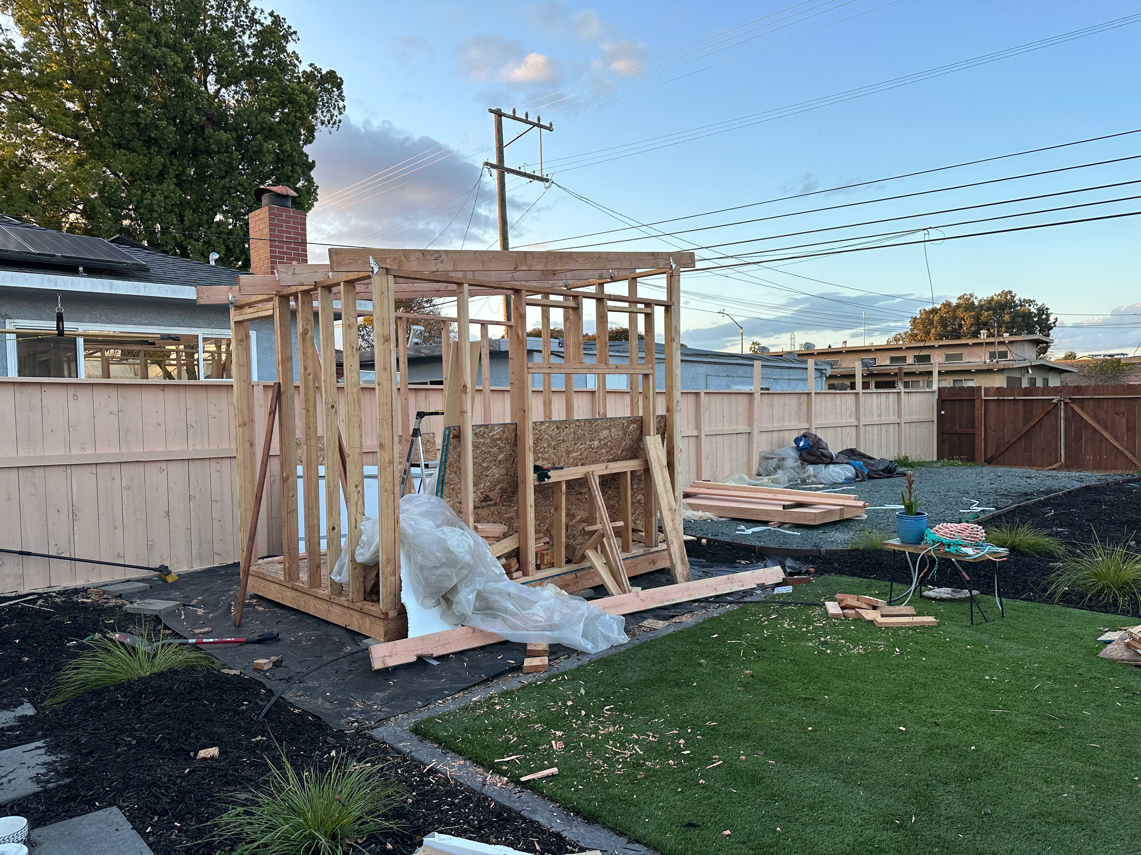 Studs wall built