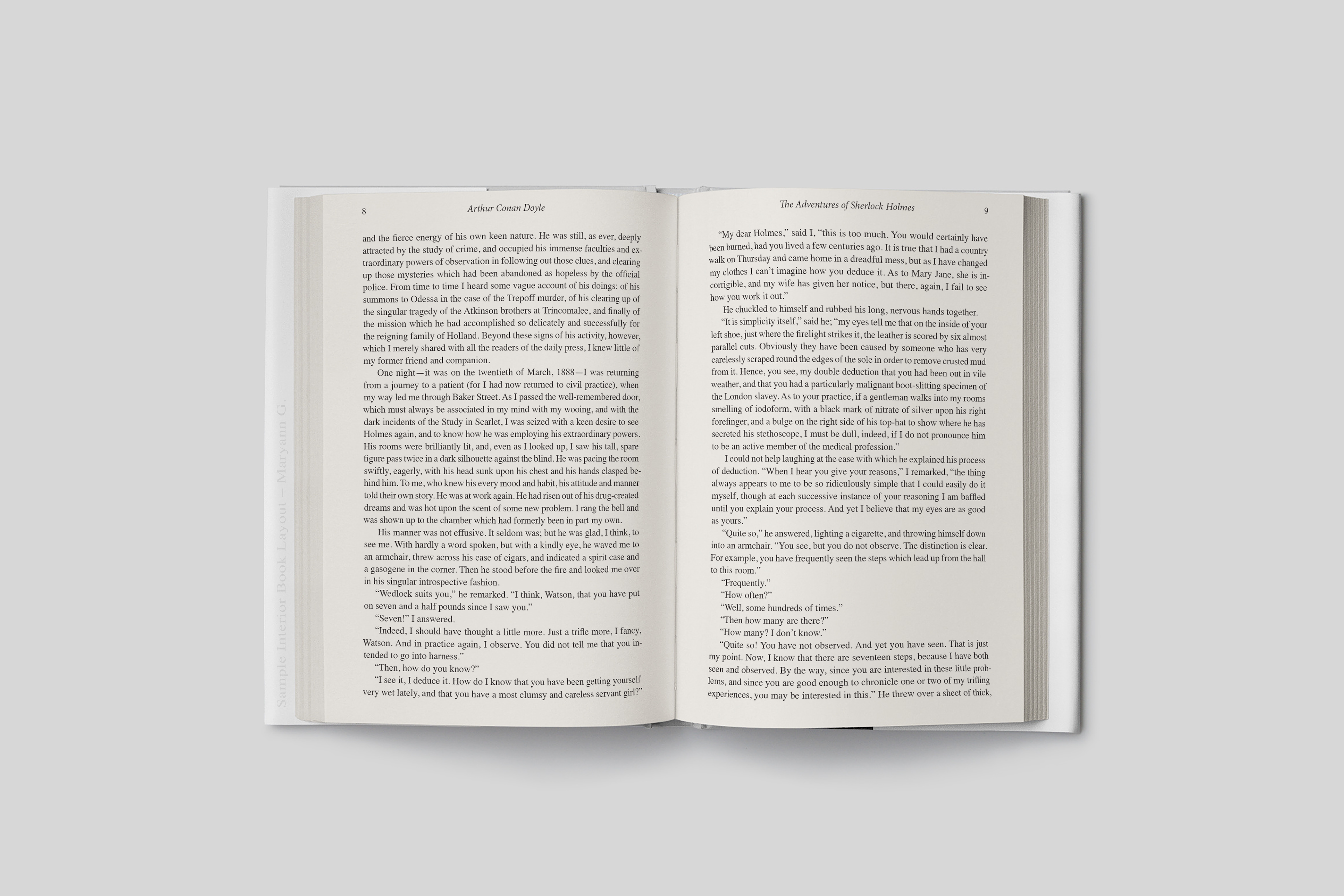 Interior pages