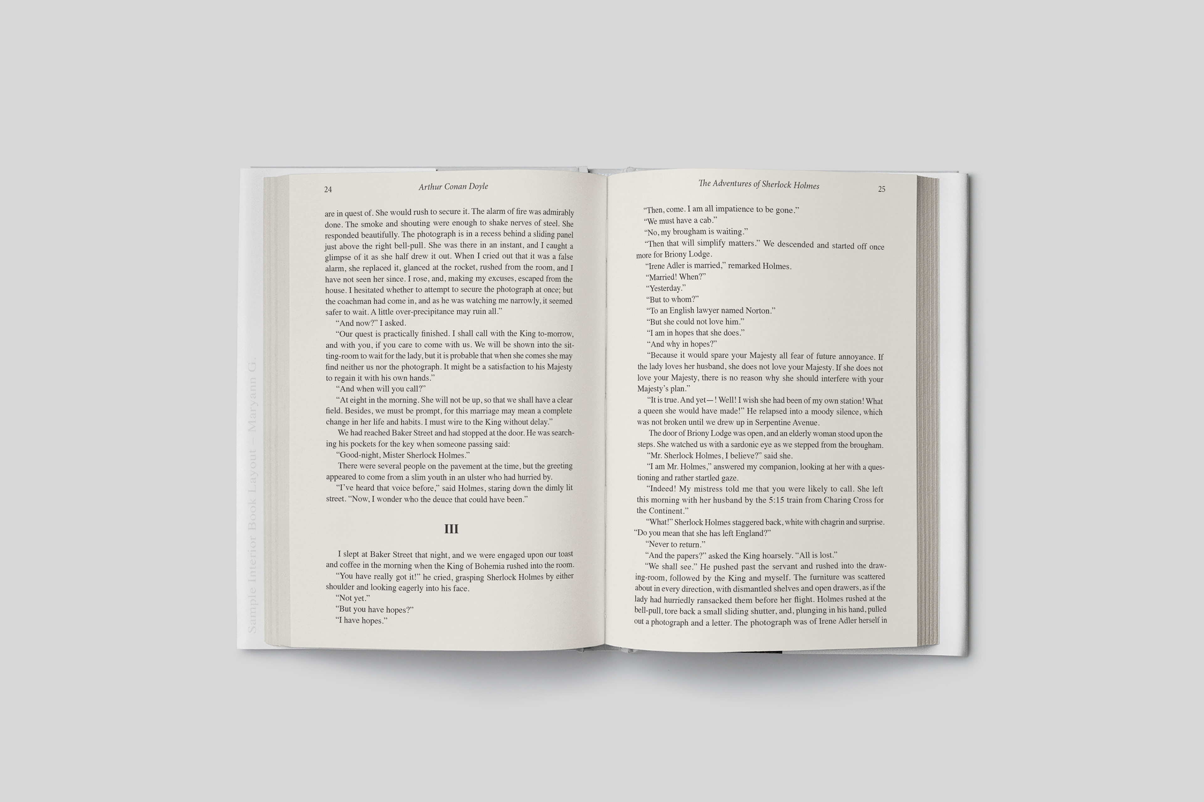 Interior pages with section 3 indicator