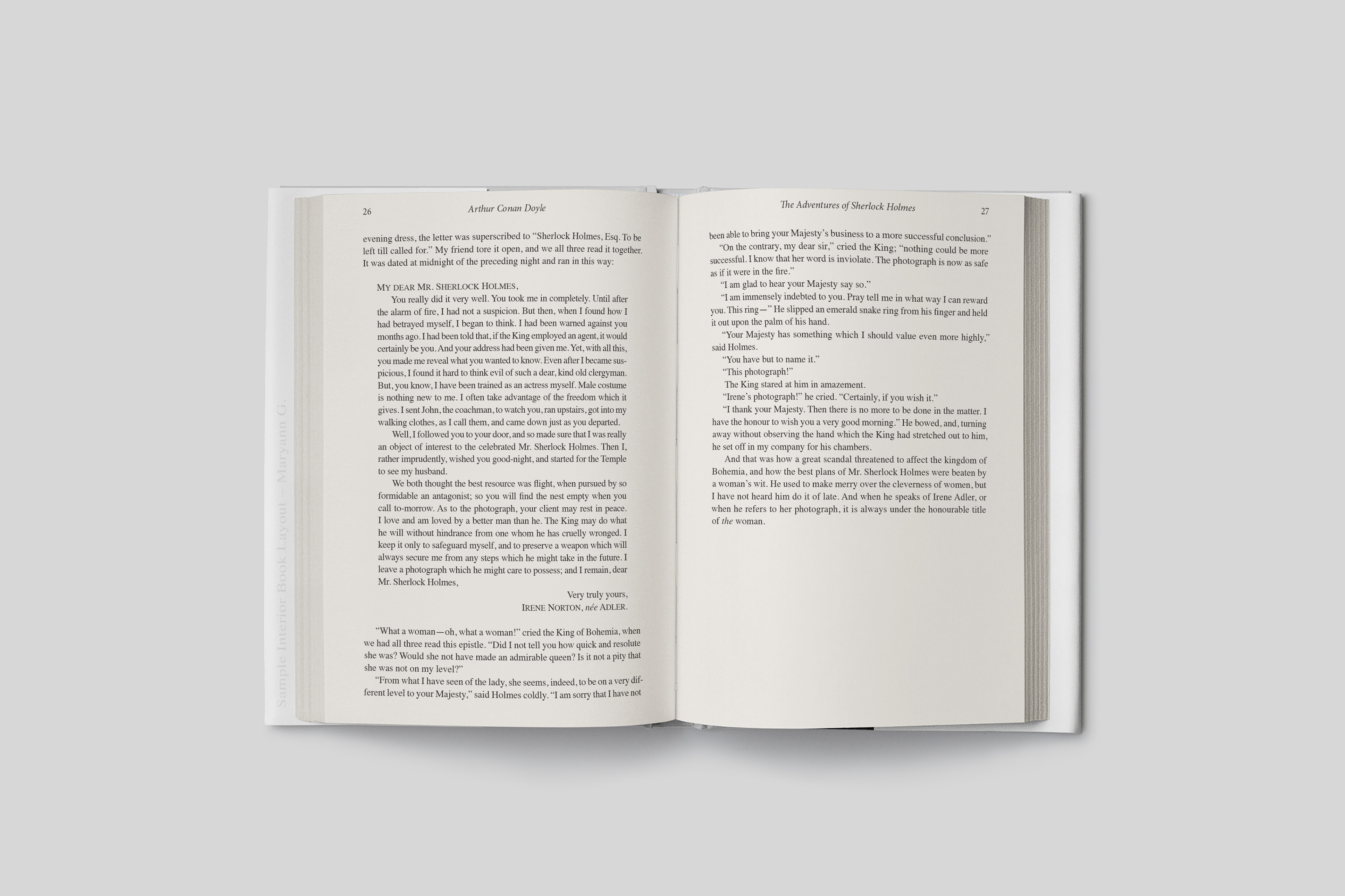 End of chapter 1 with embedded letter formatting