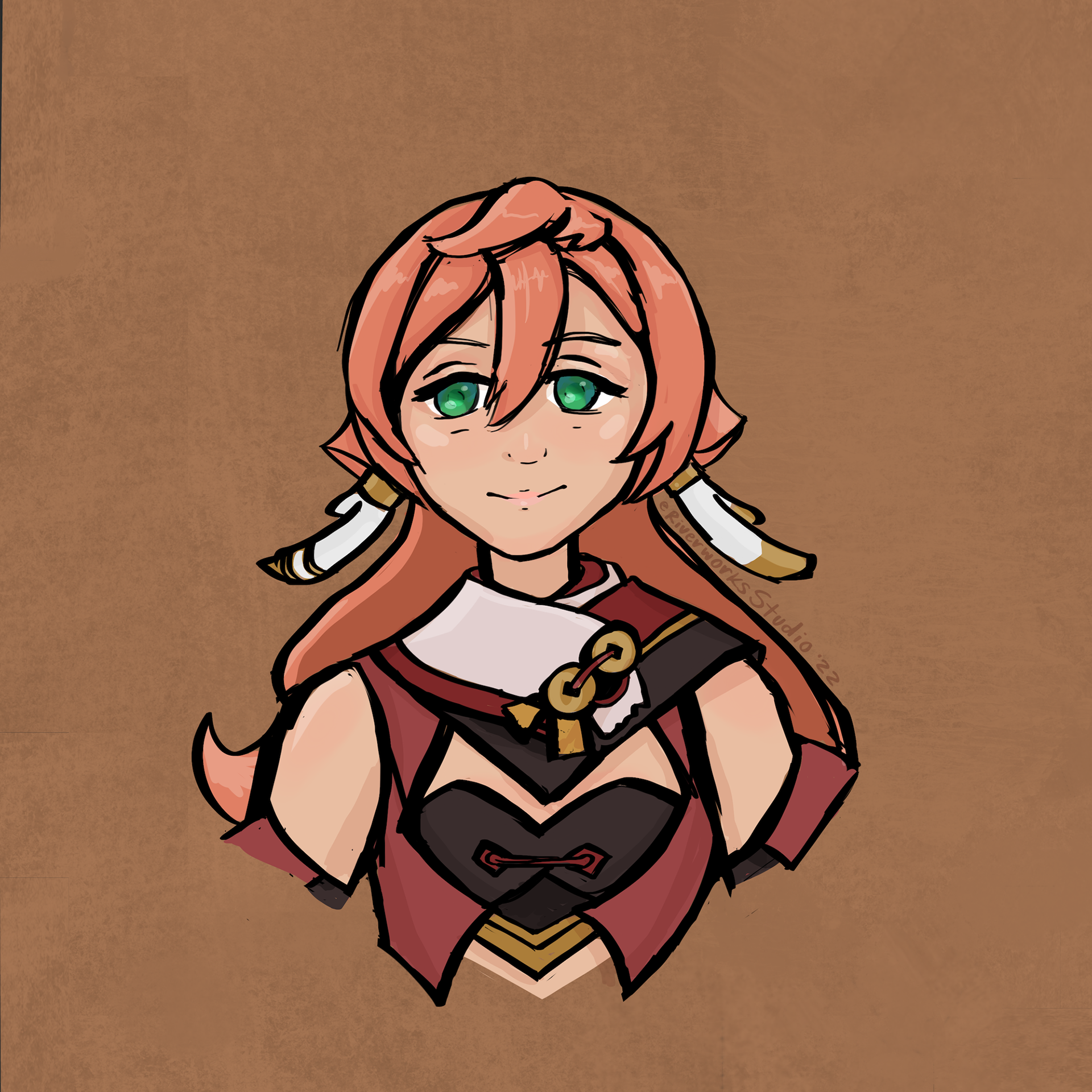 Shoulder-length character illustration